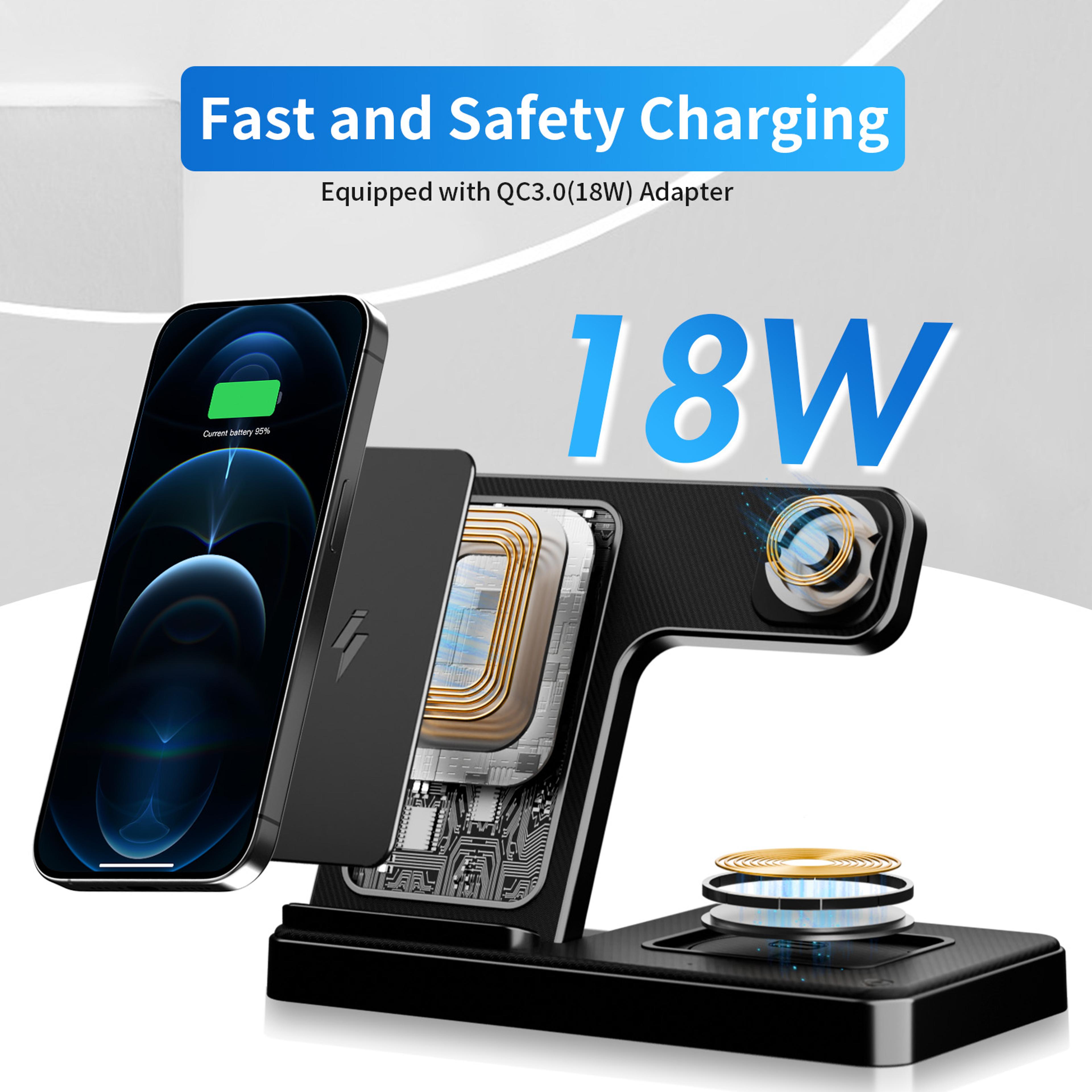 Wireless Charger Magnetic Fast Charging Station For IPhone Apple Watch And AirPods 4