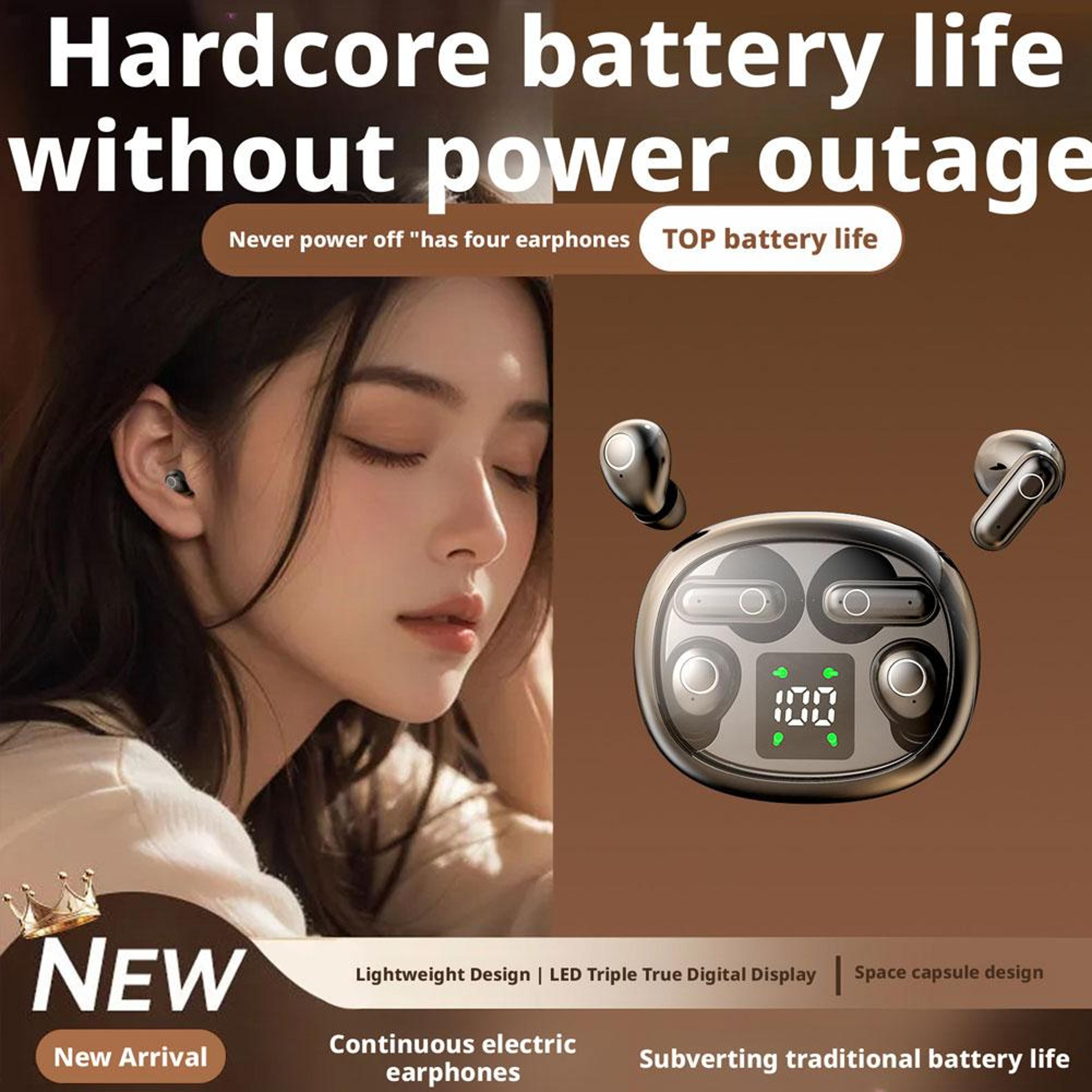 Bluetooth Wireless Earbuds Waterproof Noise Reduction Sports Headphones 4