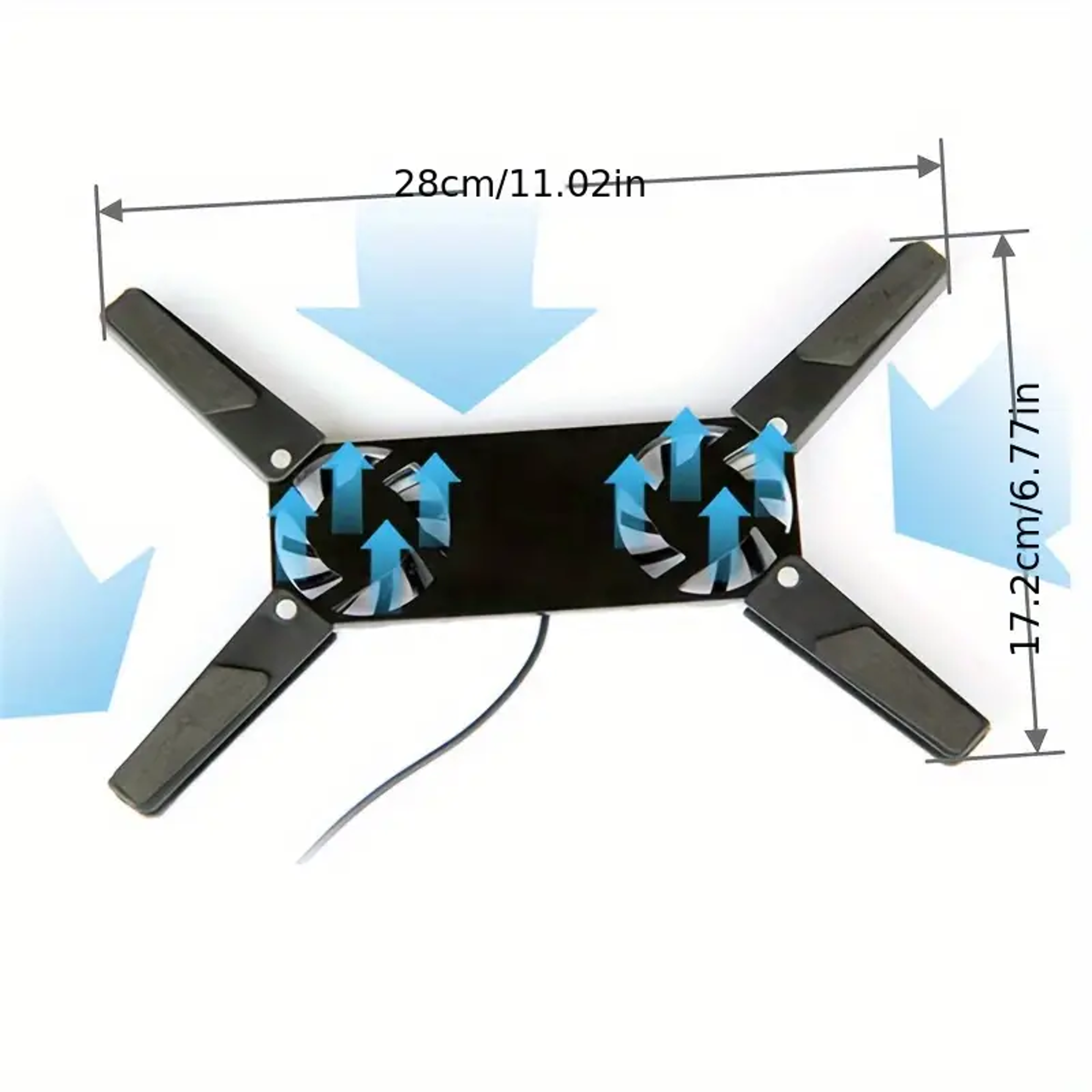 Laptop Cooling Pad With Dual USB Fans Adjustable Cooling Stand For Laptops 5
