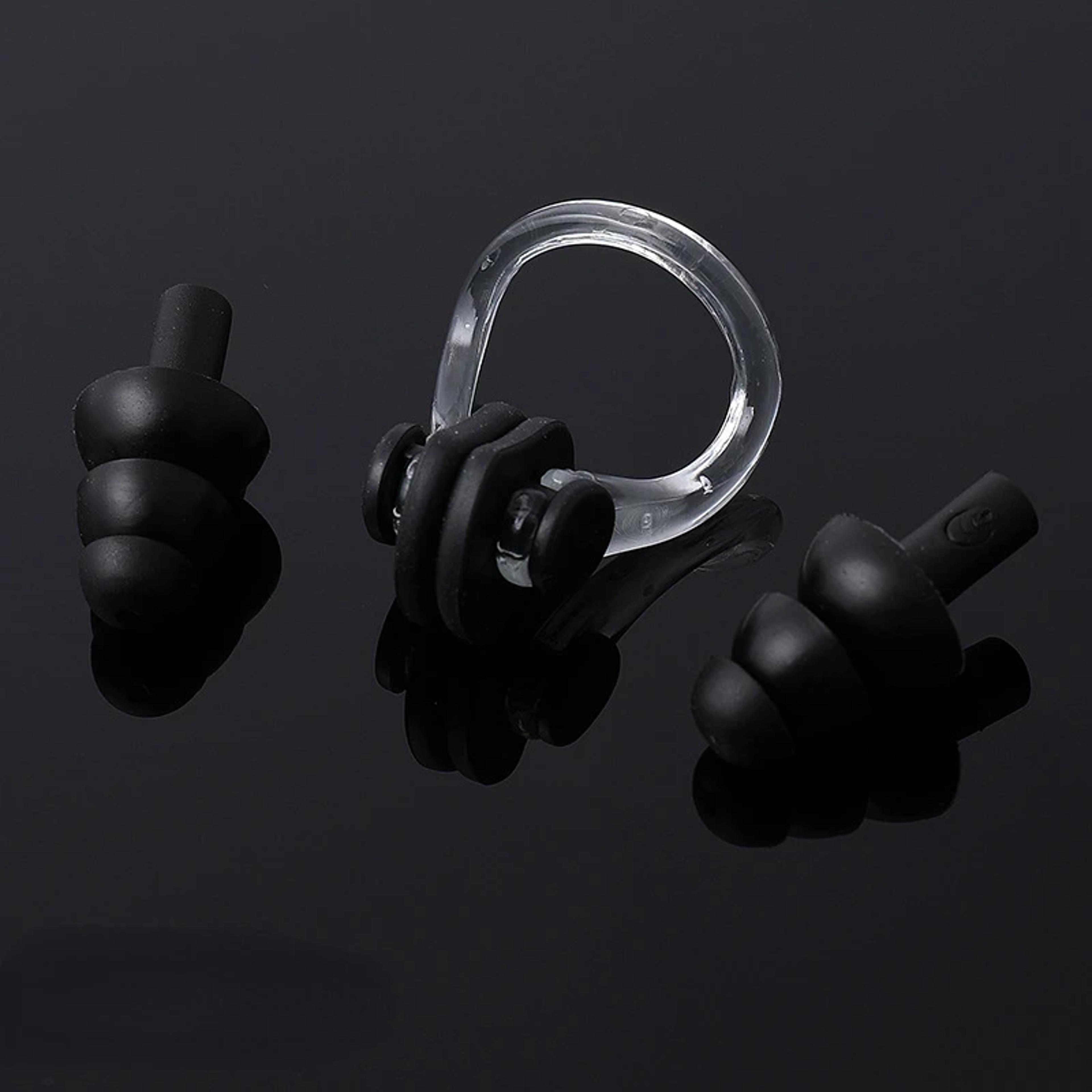 Soft Silicone Swimming Ear Plugs  Swimming Nose Clip Set With Storage Case 2