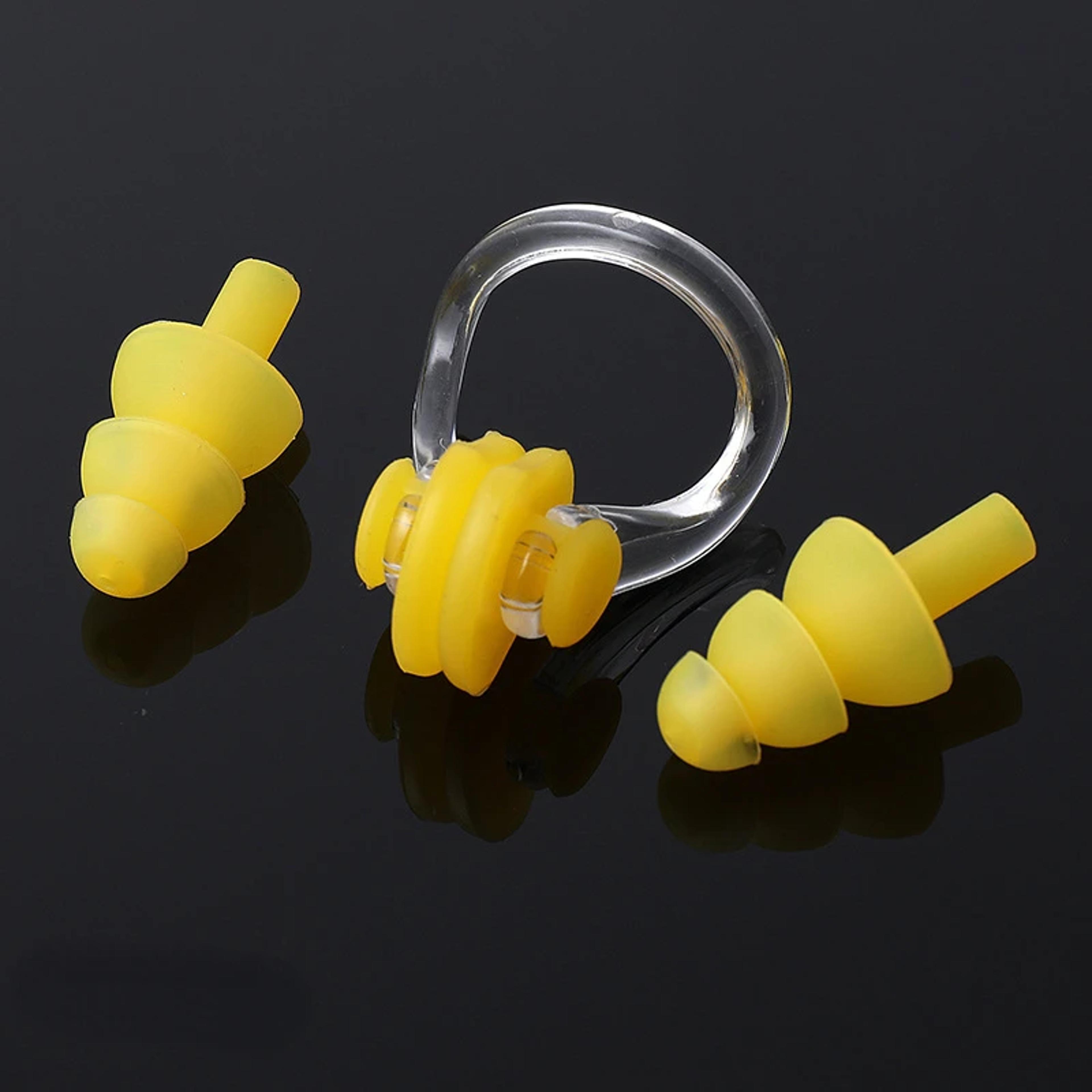 Soft Silicone Swimming Ear Plugs  Swimming Nose Clip Set With Storage Case 6