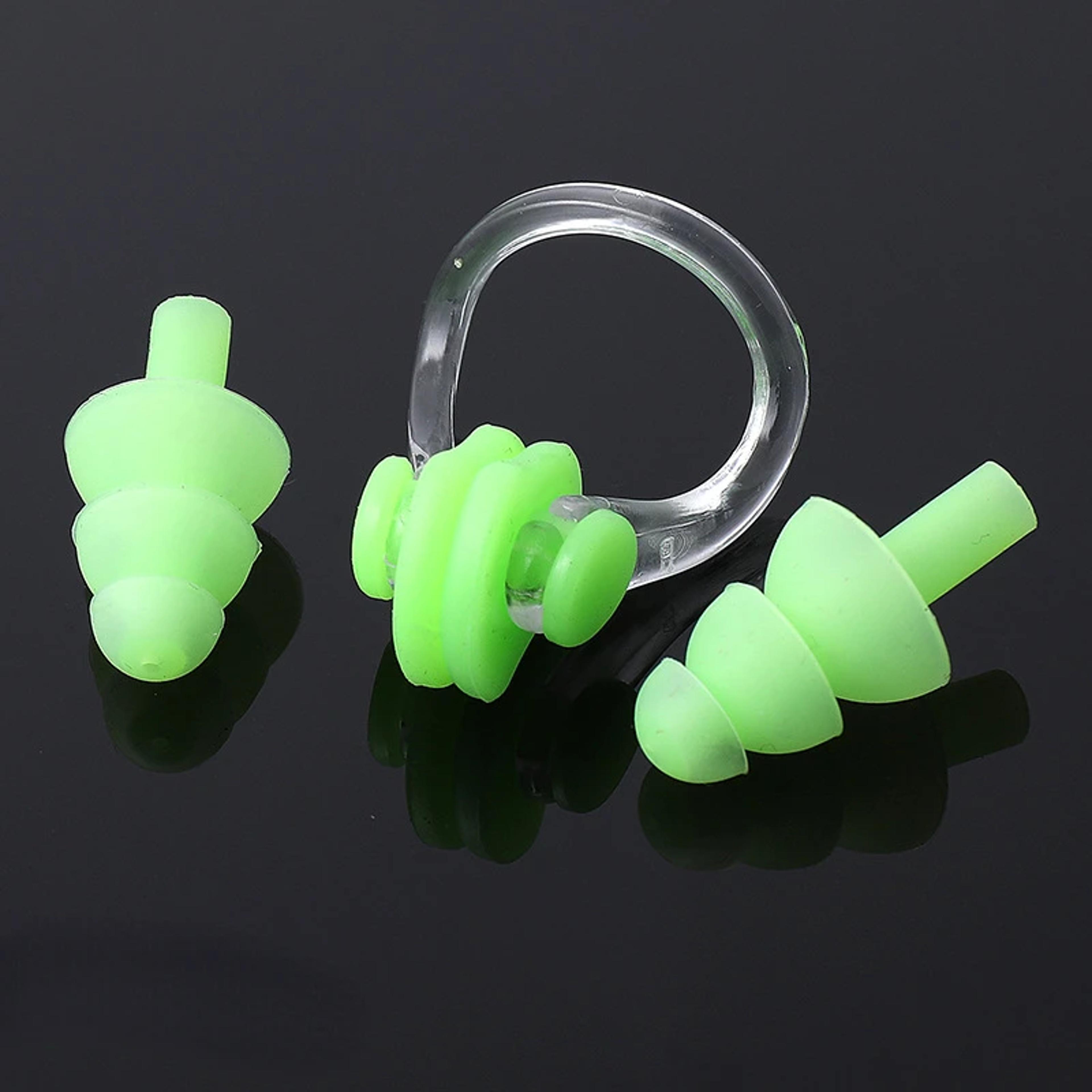 Soft Silicone Swimming Ear Plugs  Swimming Nose Clip Set With Storage Case 8