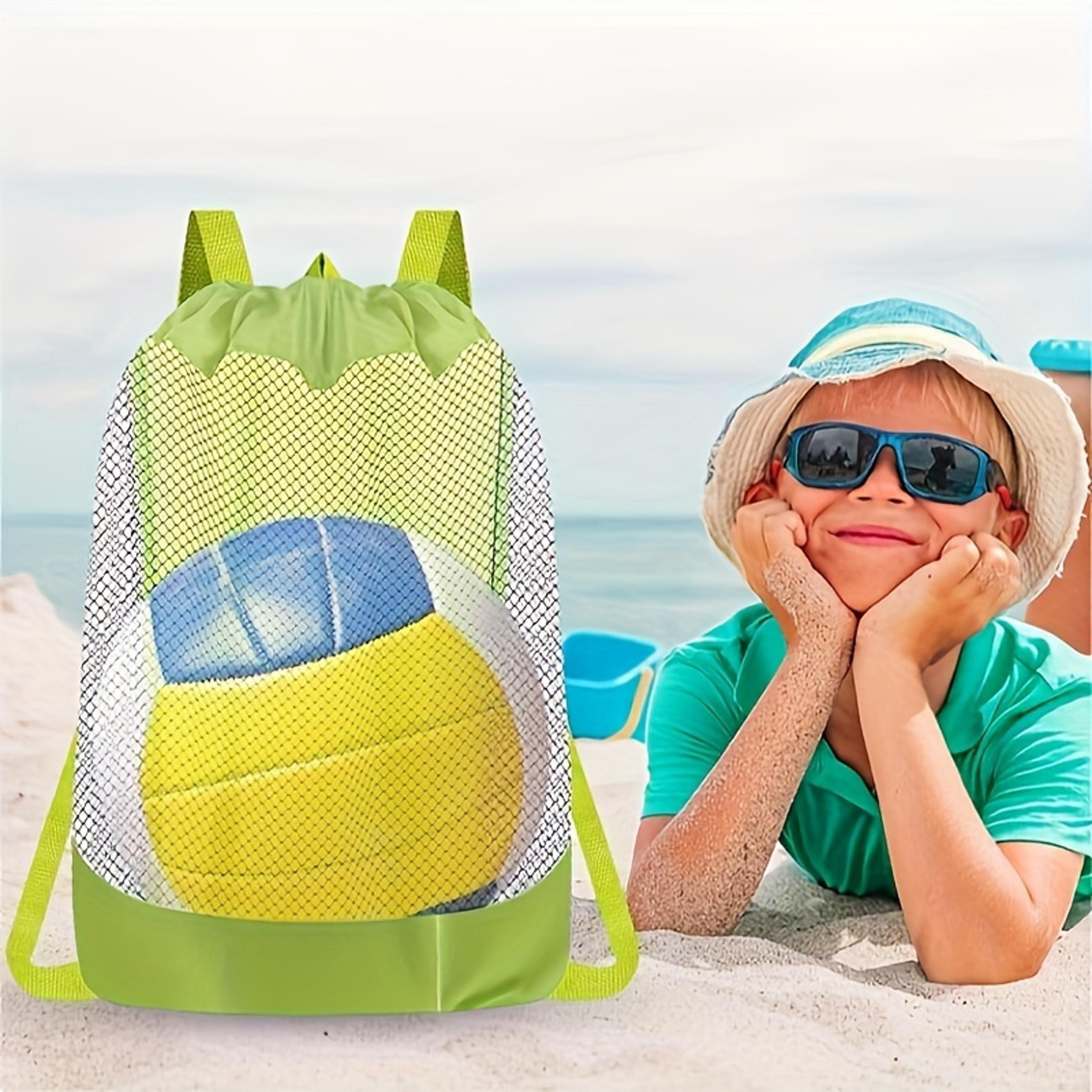 starfish mesh beach bag drawstring beach backpack for swim gear & beach storage