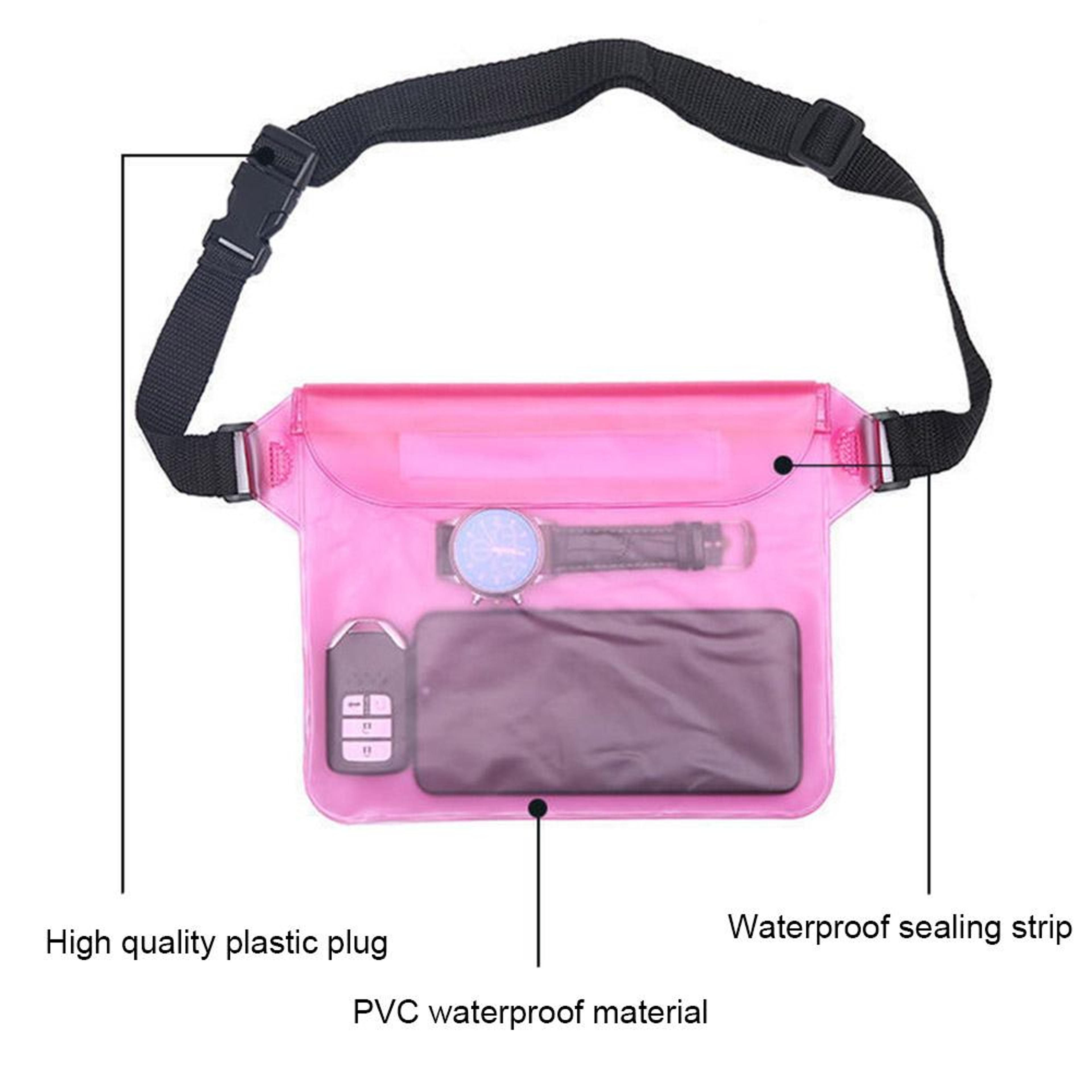 WaterGuard Waterproof Dry Bag Waist Pack With Phone Pouch For Swimming Beach  Water Sports 3