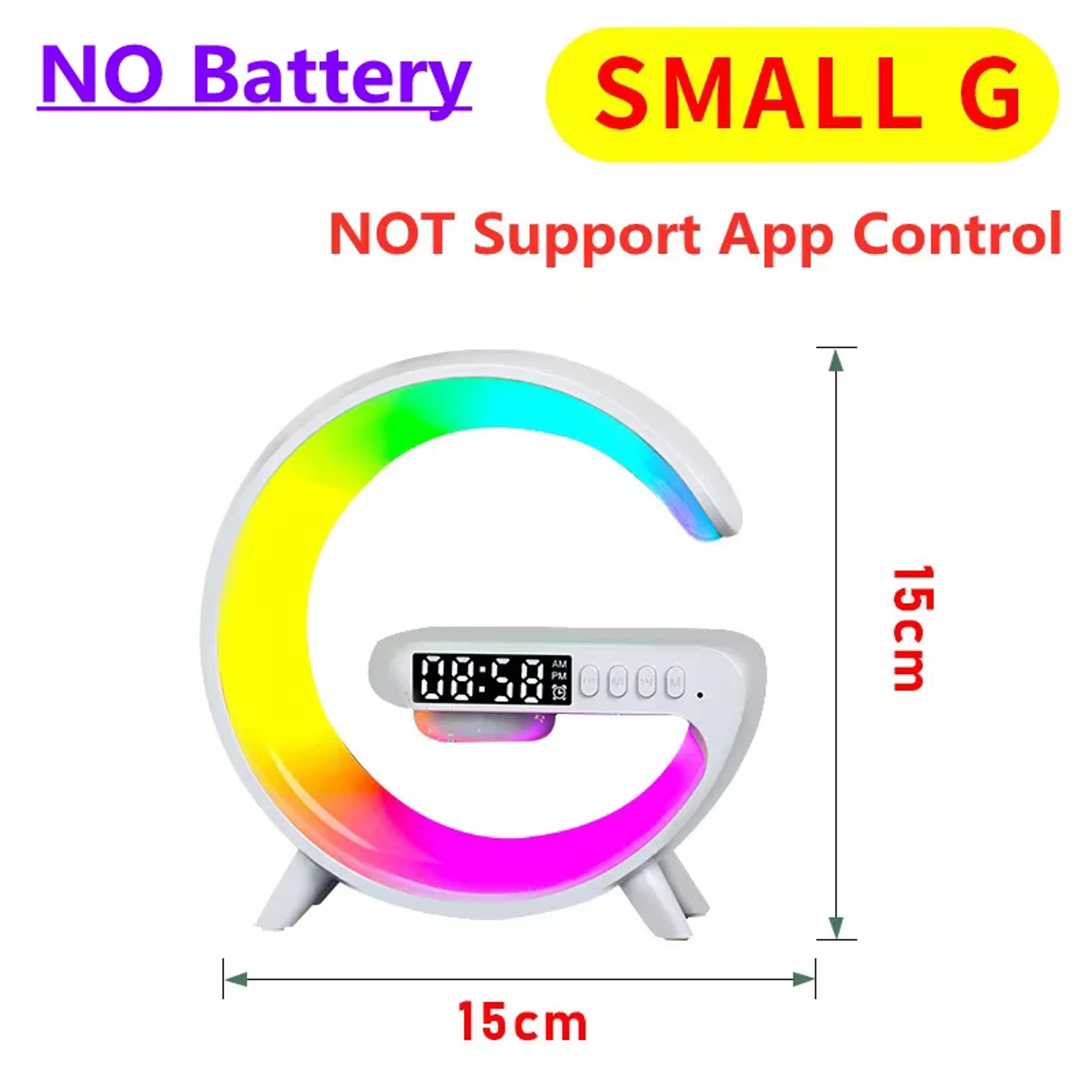Smart Wireless Charging Station With RGB Night Light Bluetooth Speaker  Alarm Clock 4