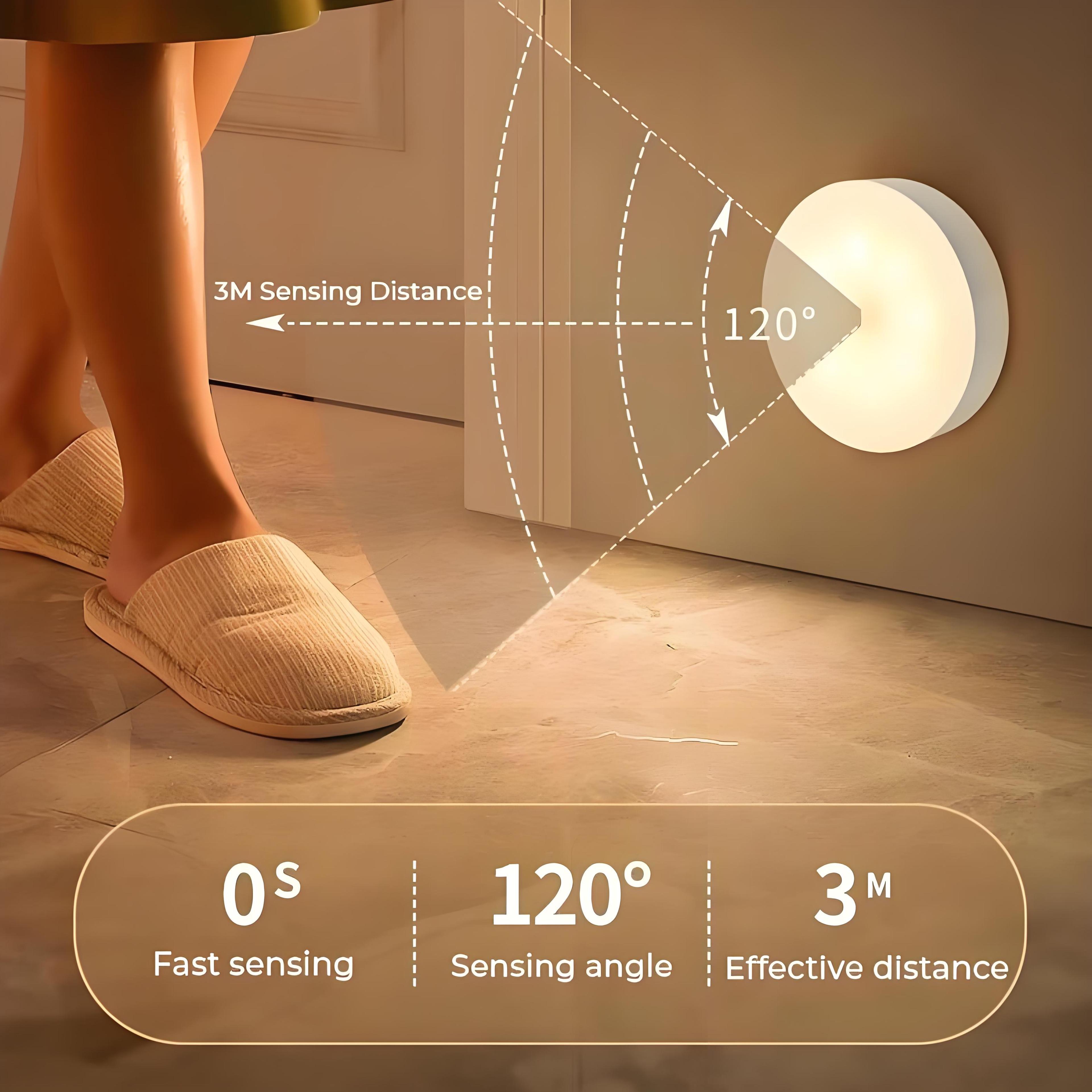 Motion Sensor Night Light Rechargeable Magnetic LED Closet Lights With USB Charging 2