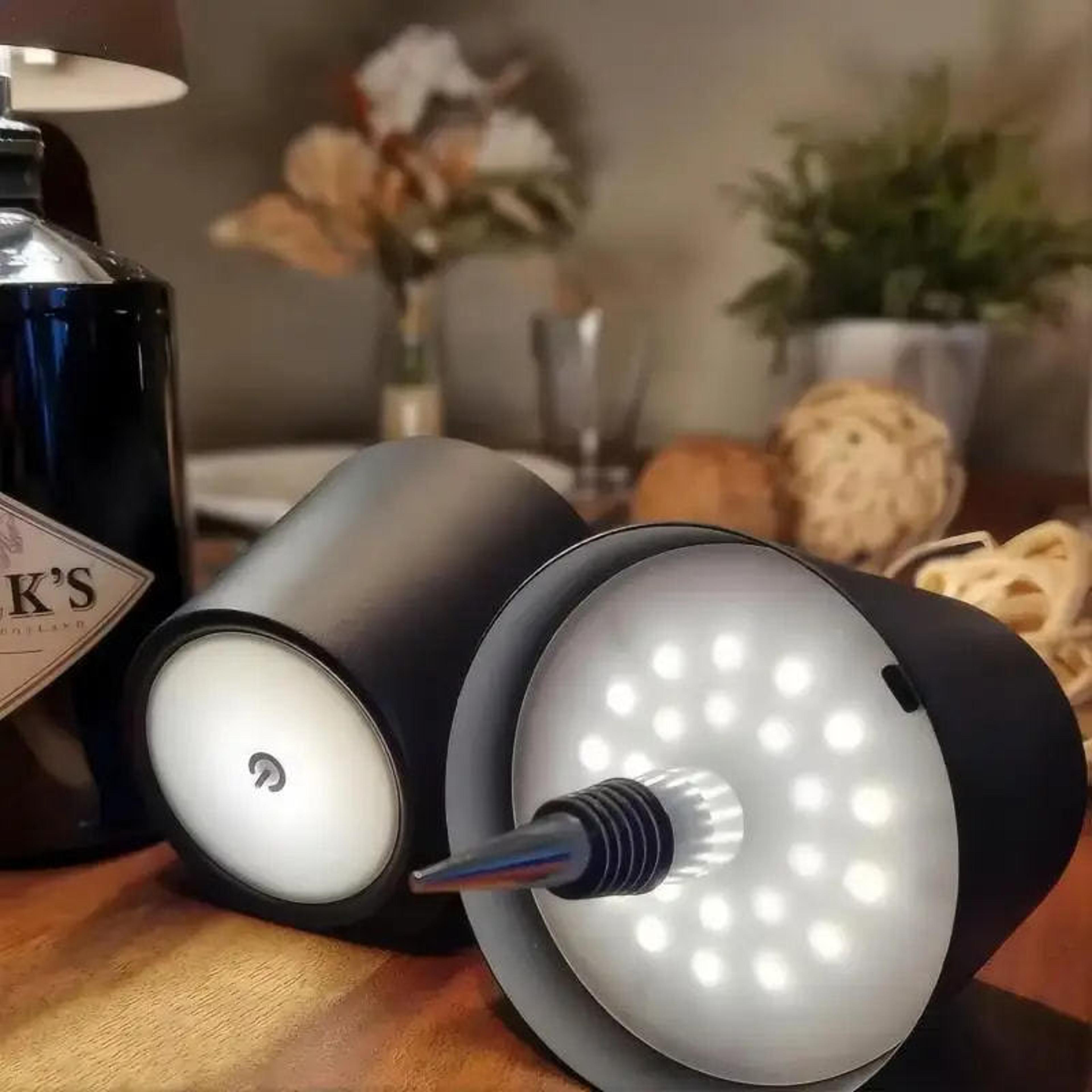 Wireless Table Lamp For Wine Bottles Rechargeable LED Lamp With Touch Control  Color Dimmable Light 3