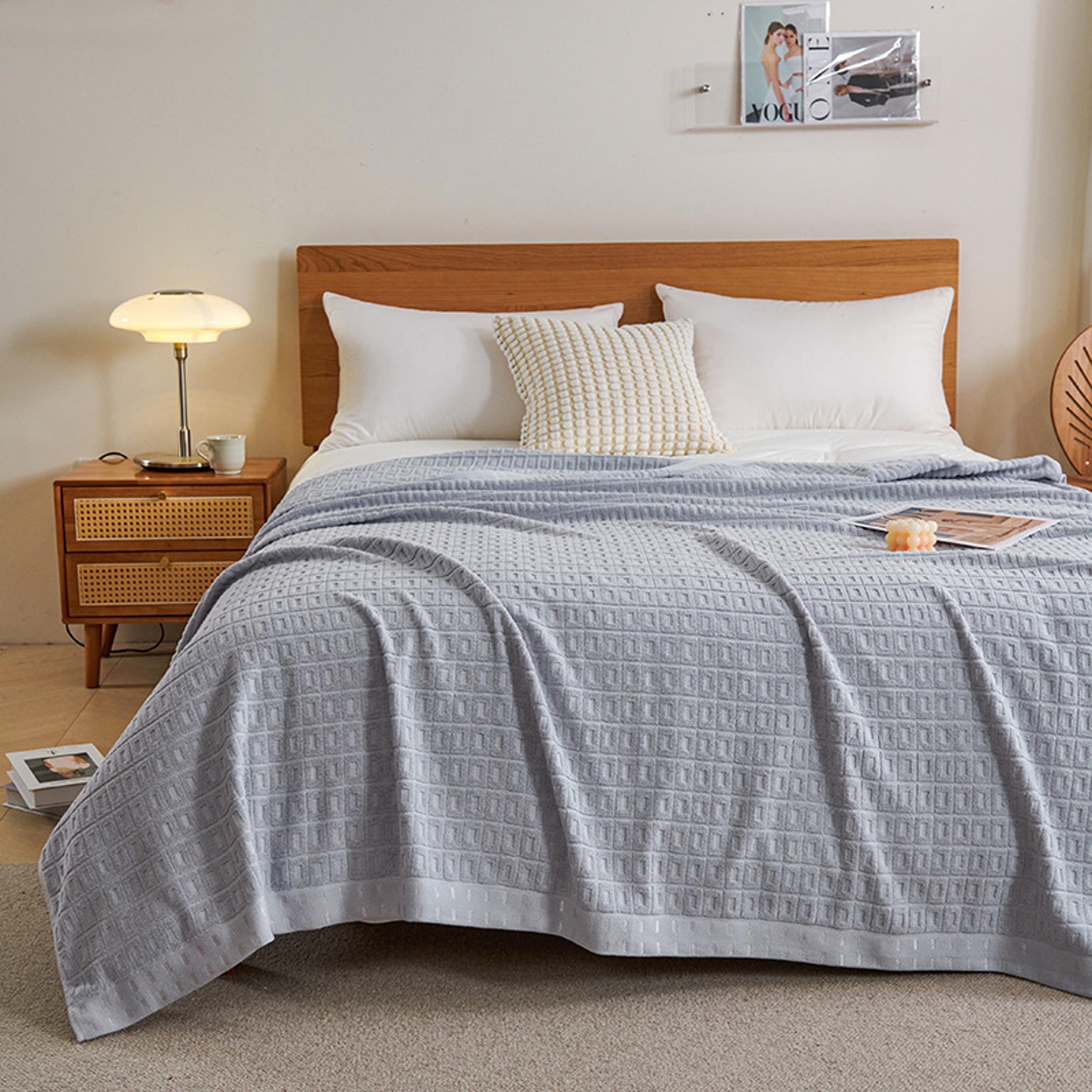 Retro Cotton Towel Blanket Breathable Summer Blanket  Terry Bedspread For Beds And Sofas 2