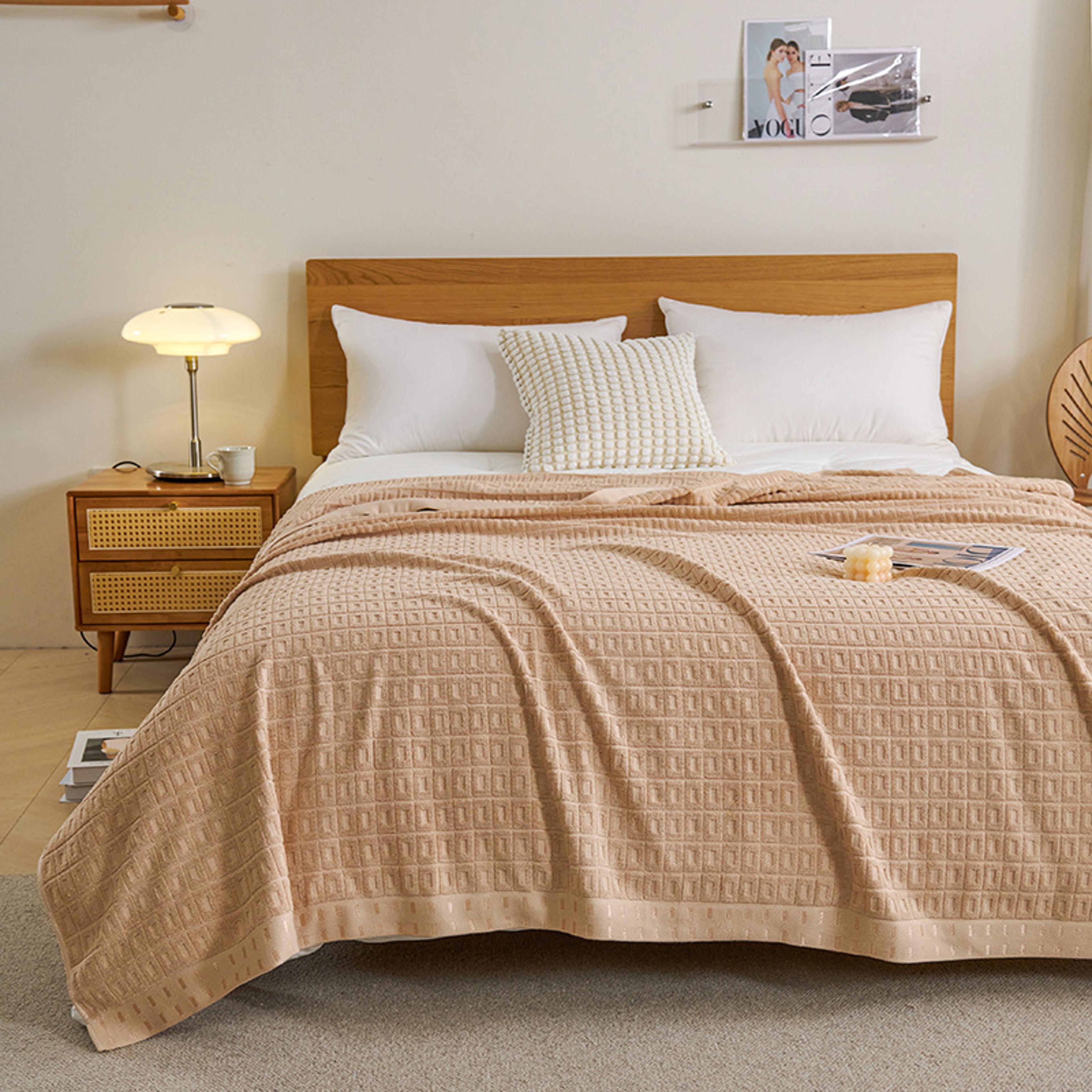 Retro Cotton Towel Blanket Breathable Summer Blanket  Terry Bedspread For Beds And Sofas 3