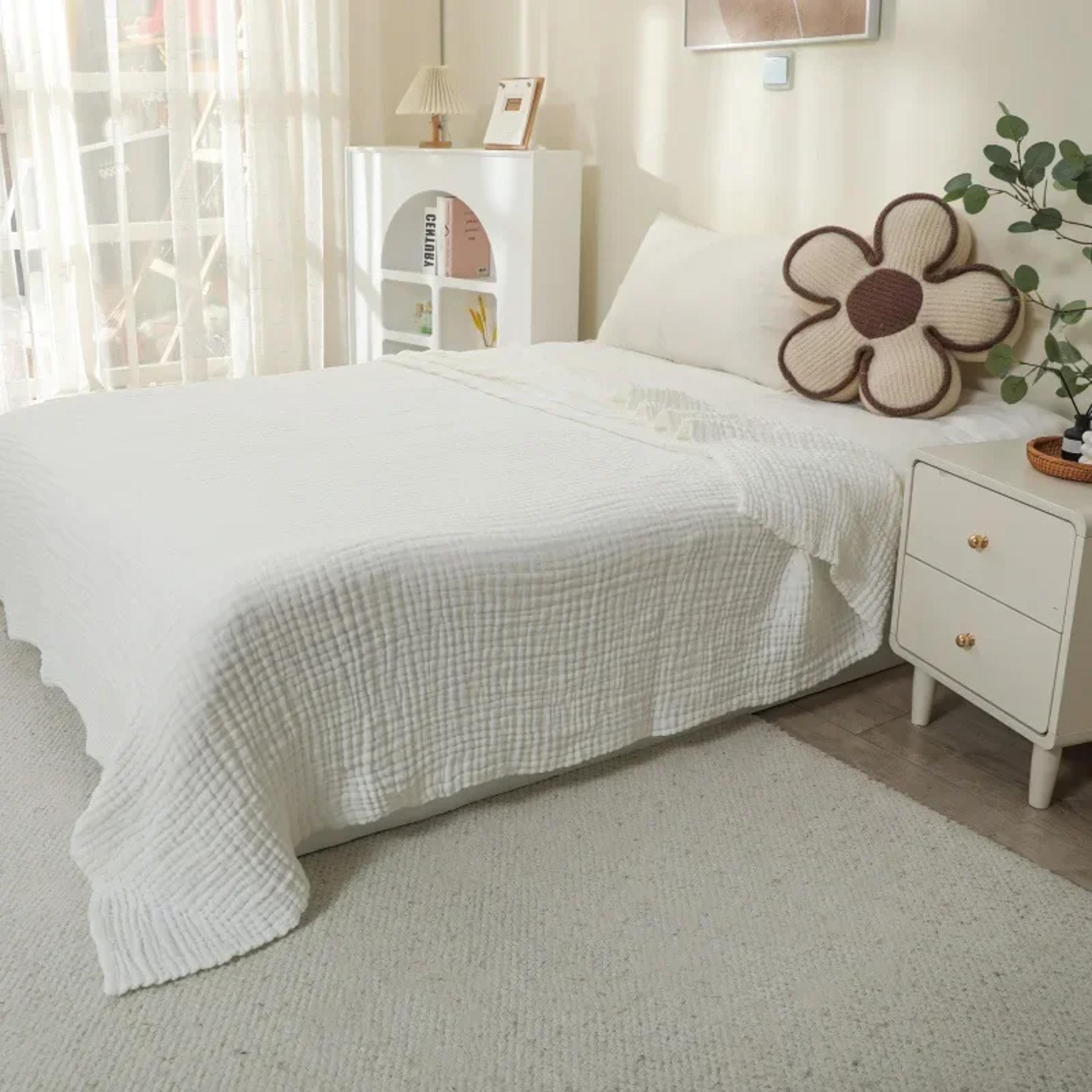 Muslin Baby Blanket Soft Cotton Gauze Summer Quilt  Multi Purpose Bedding 1