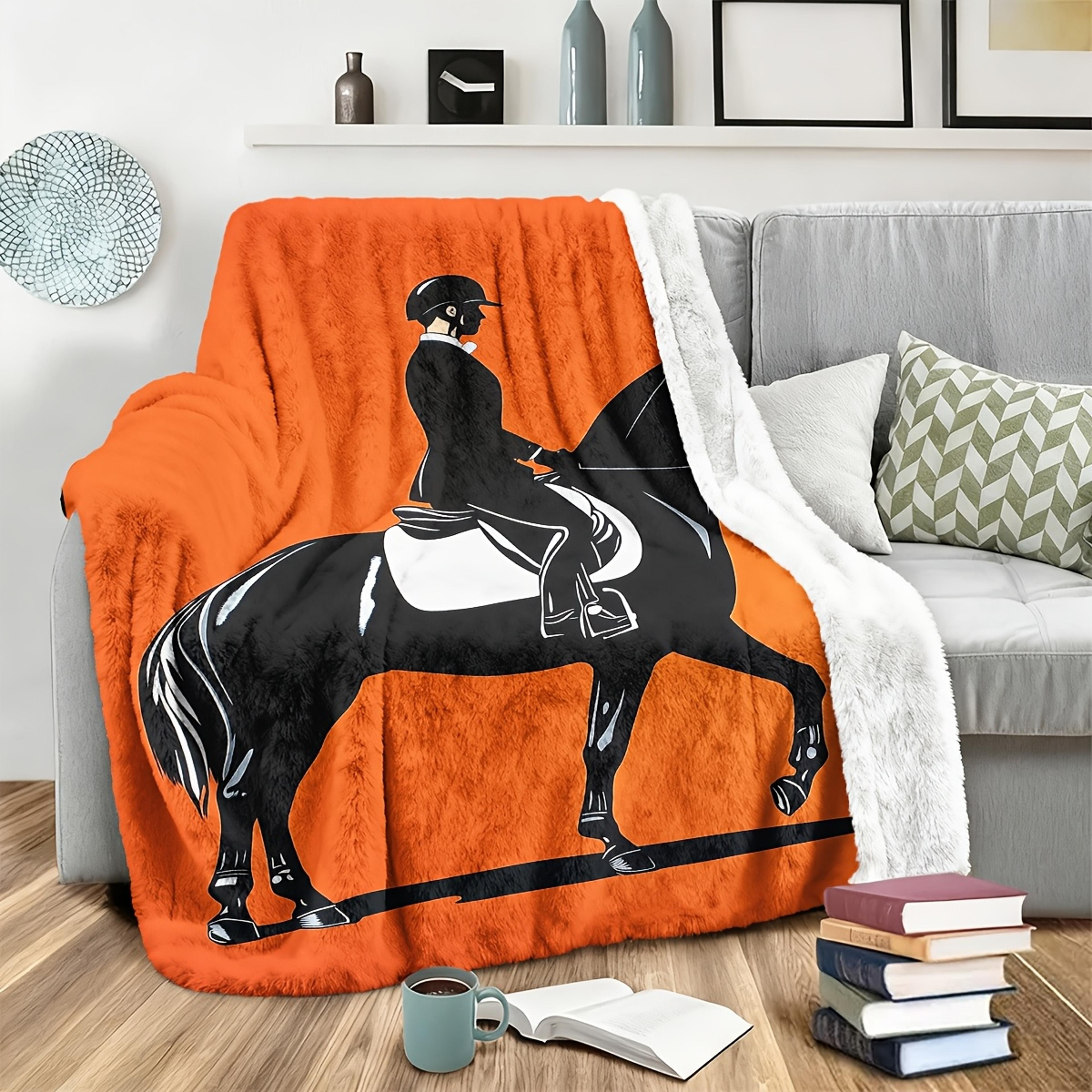 Horse Fleece Blanket Soft Equestrian Throw Blanket For Cozy Home Decor  Horse Lover Gift 2
