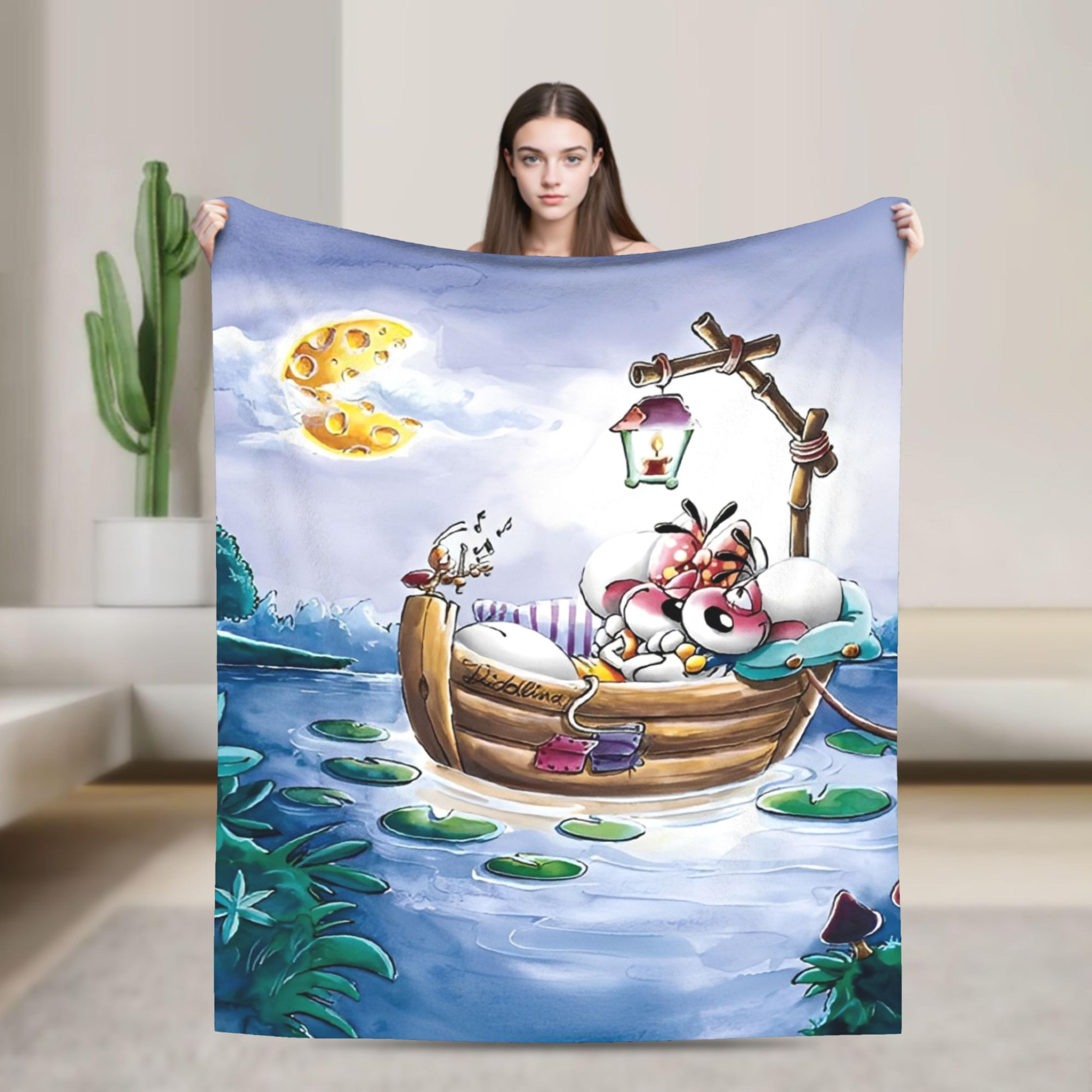 Cute Diddl Cartoon Throw Blanket Soft Coral Fleece Blanket For Sofa Bed  Cozy Home Decor 2