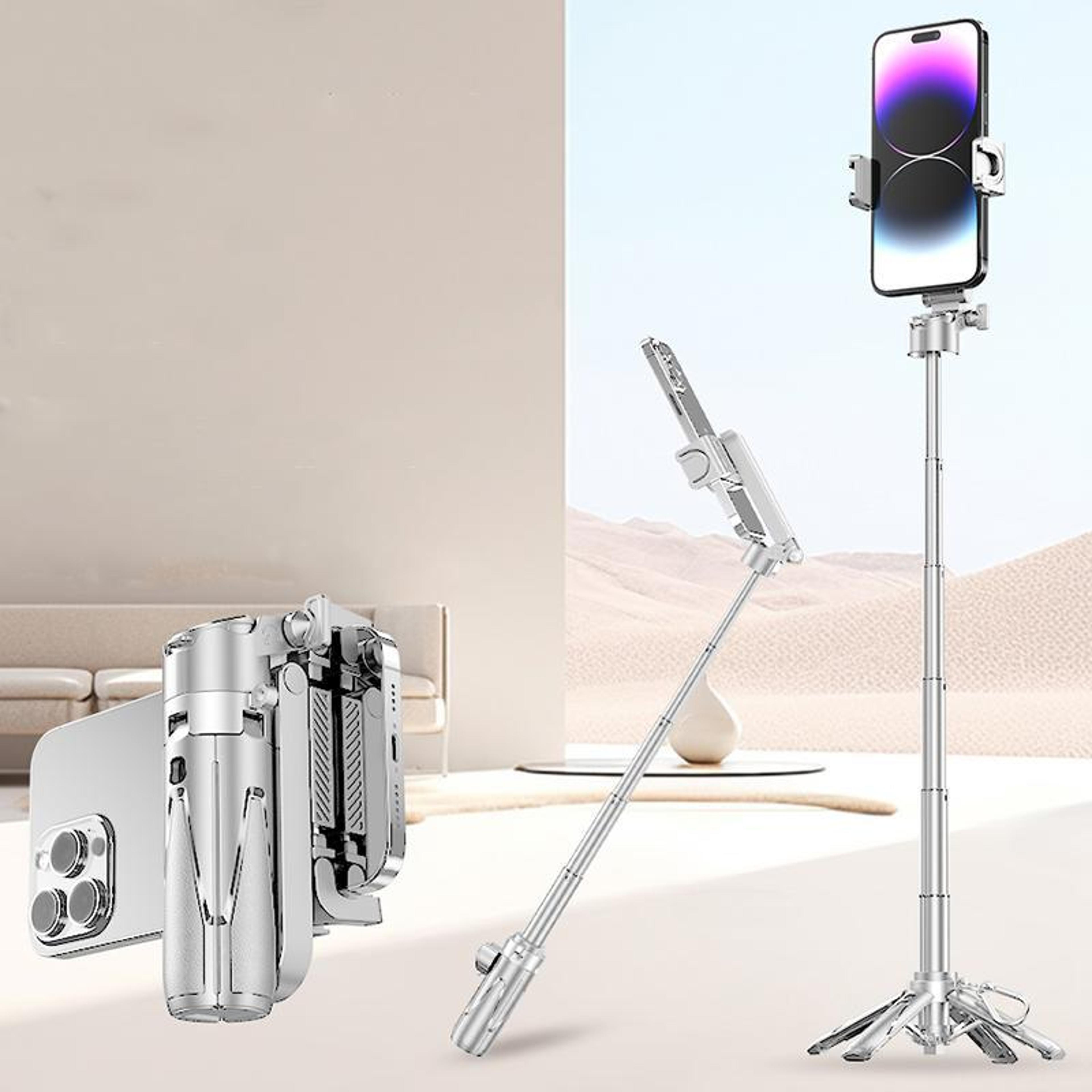 mini bluetooth selfie stick tripod with 360° rotating phone holder and remote
