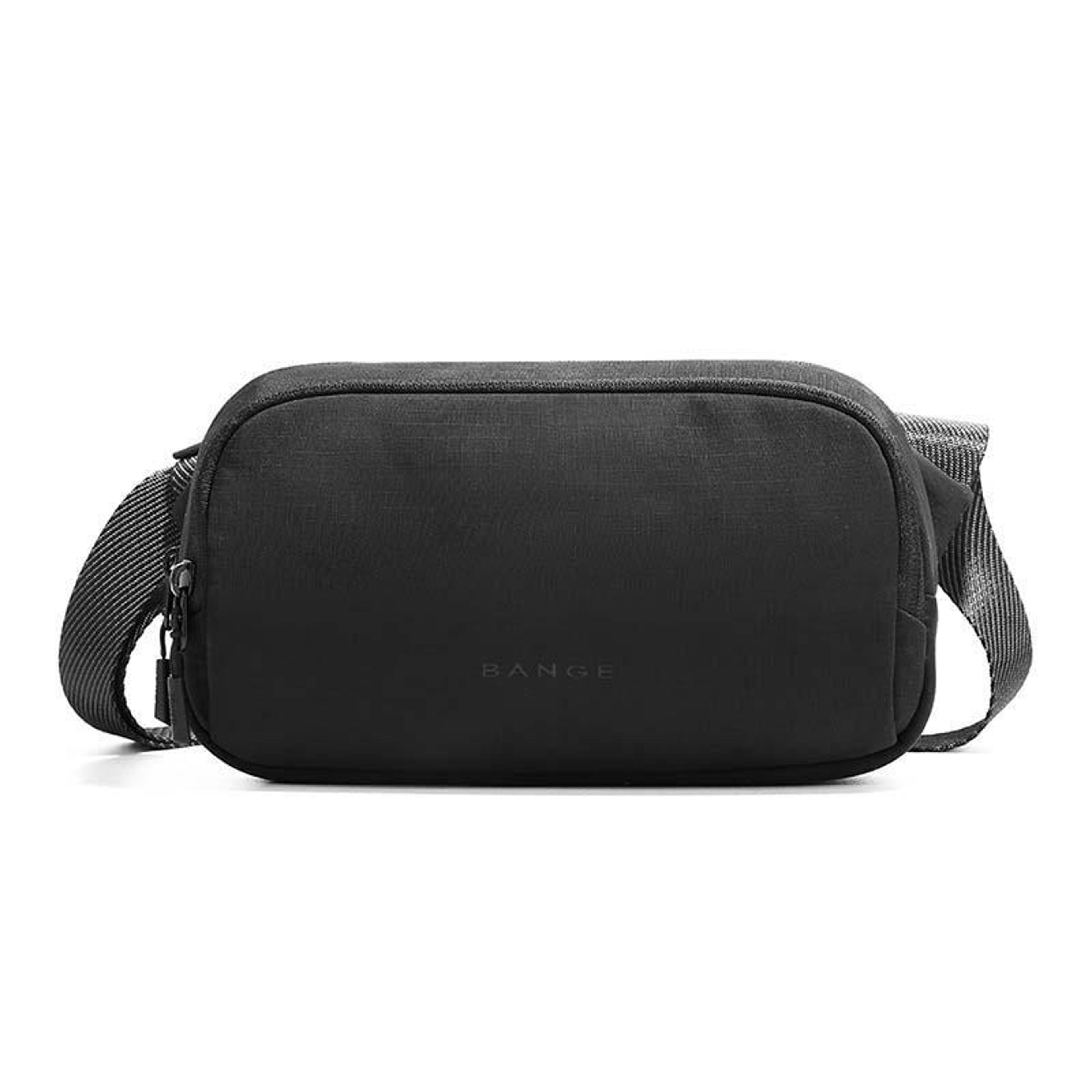 men's nylon crossbody bag with splash resistant fabric and adjustable shoulder strap