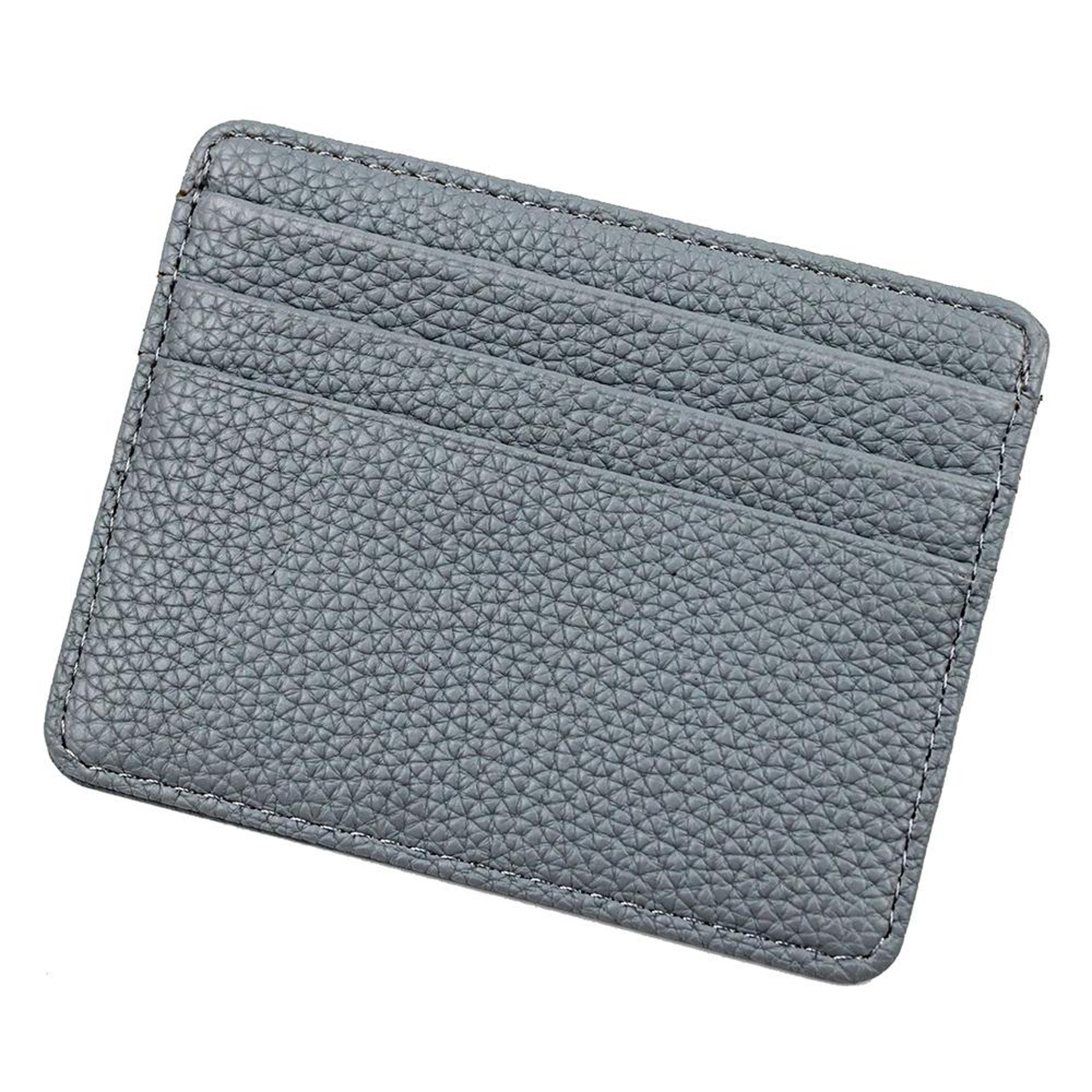 mini pu leather card holder and coin purse with multiple card slots in blue
