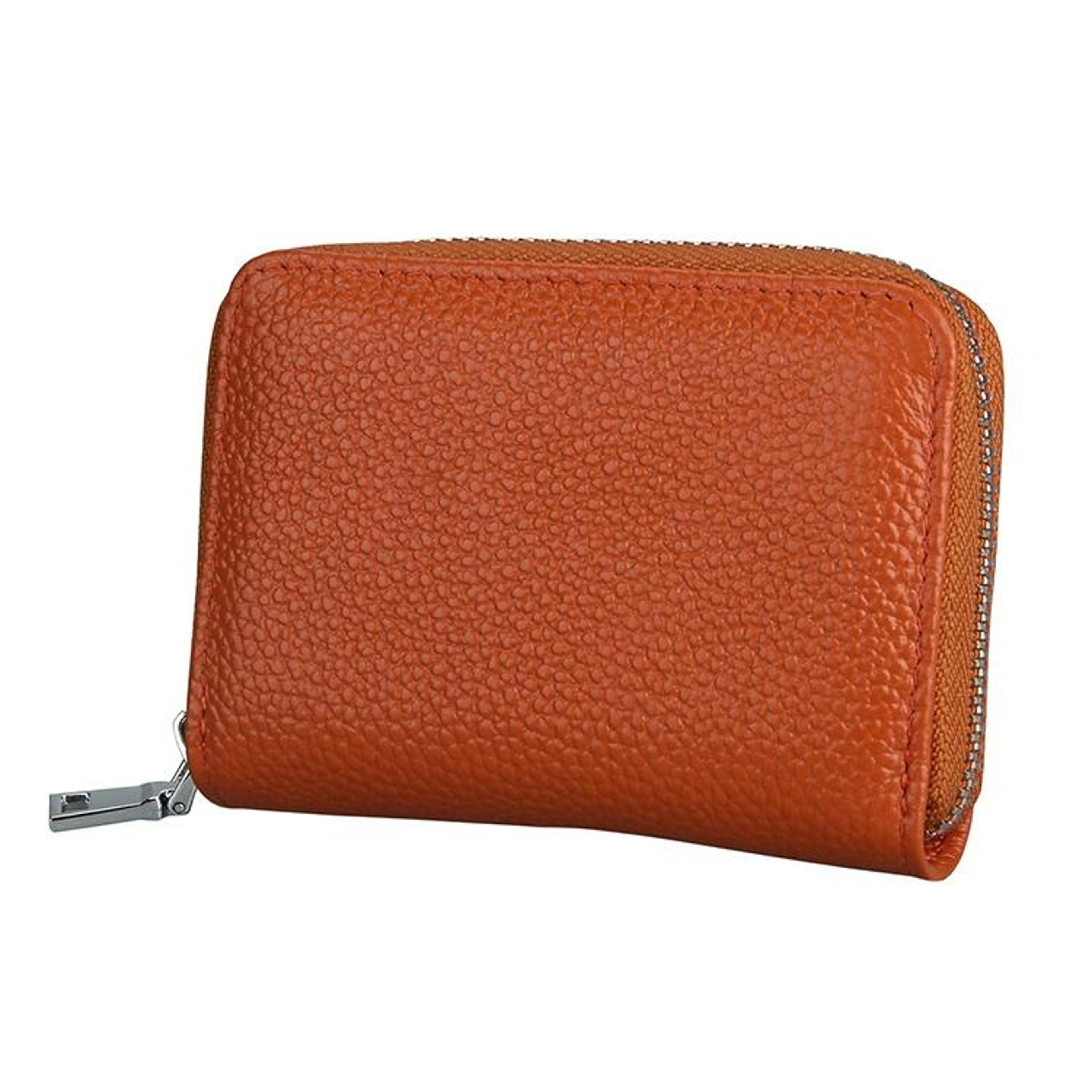 small leather cosmetic bag and zipper wallet purse