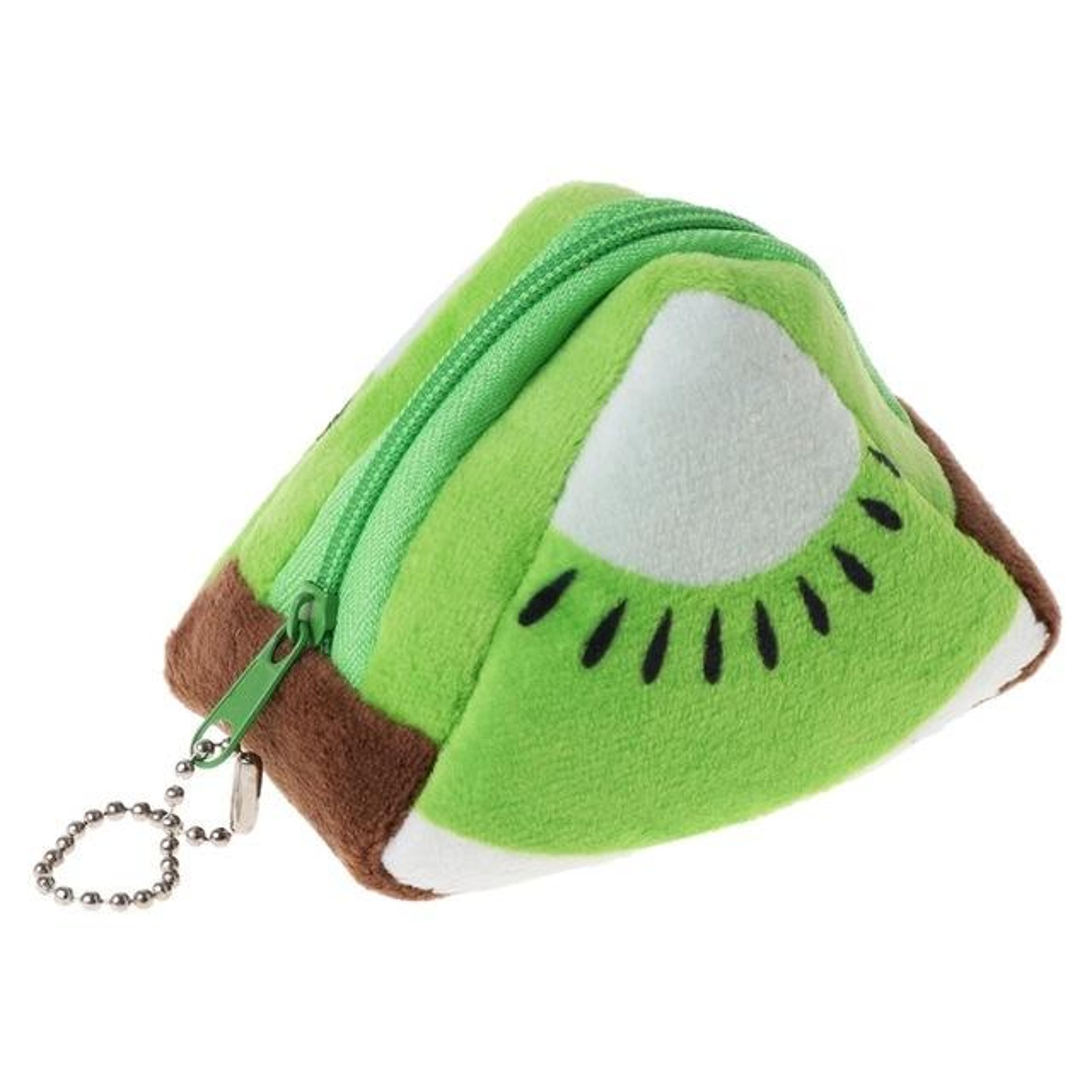 cute triangle plush fruit coin purse for kids and everyday use
