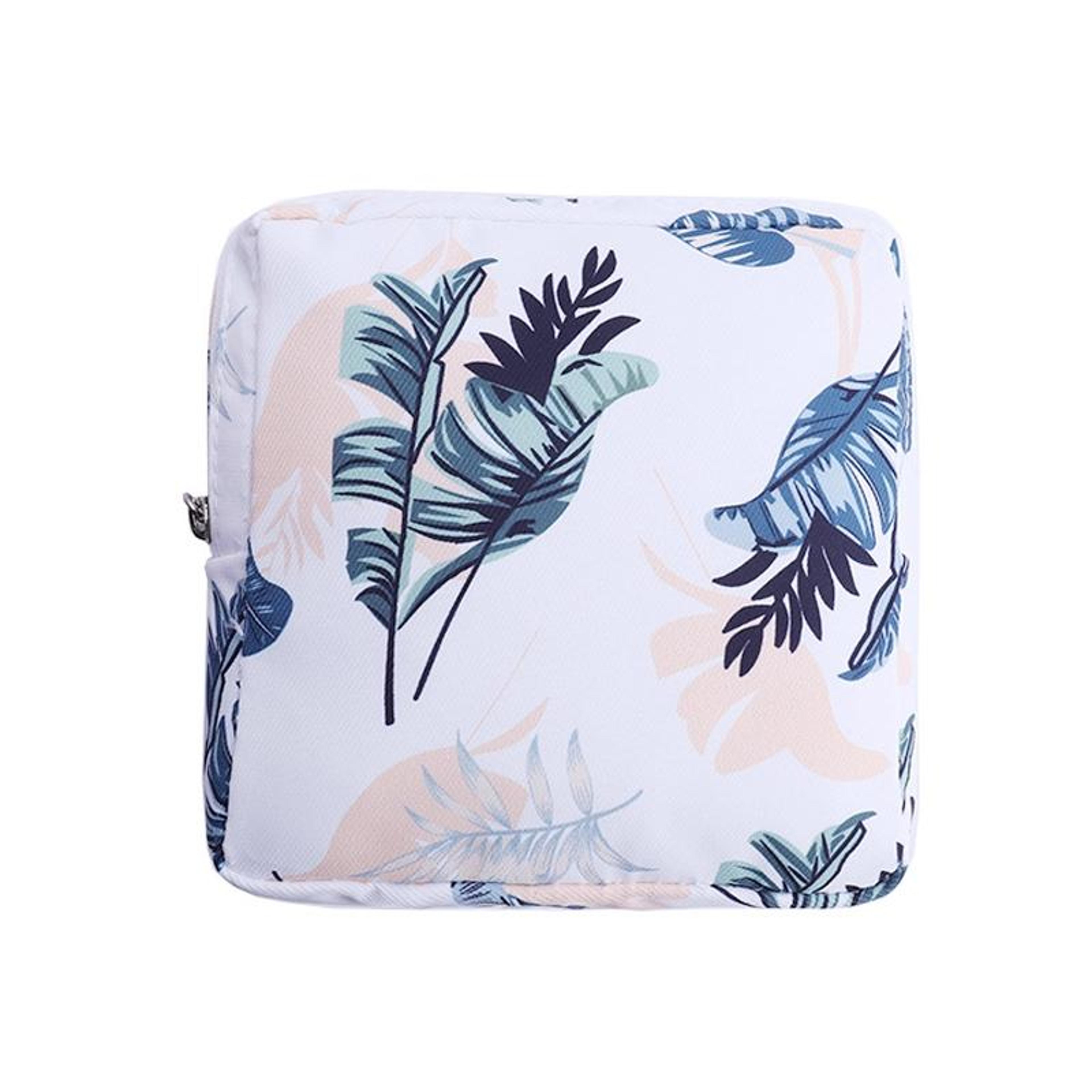portable sanitary napkin storage bag and cotton cosmetic pouch with zipper