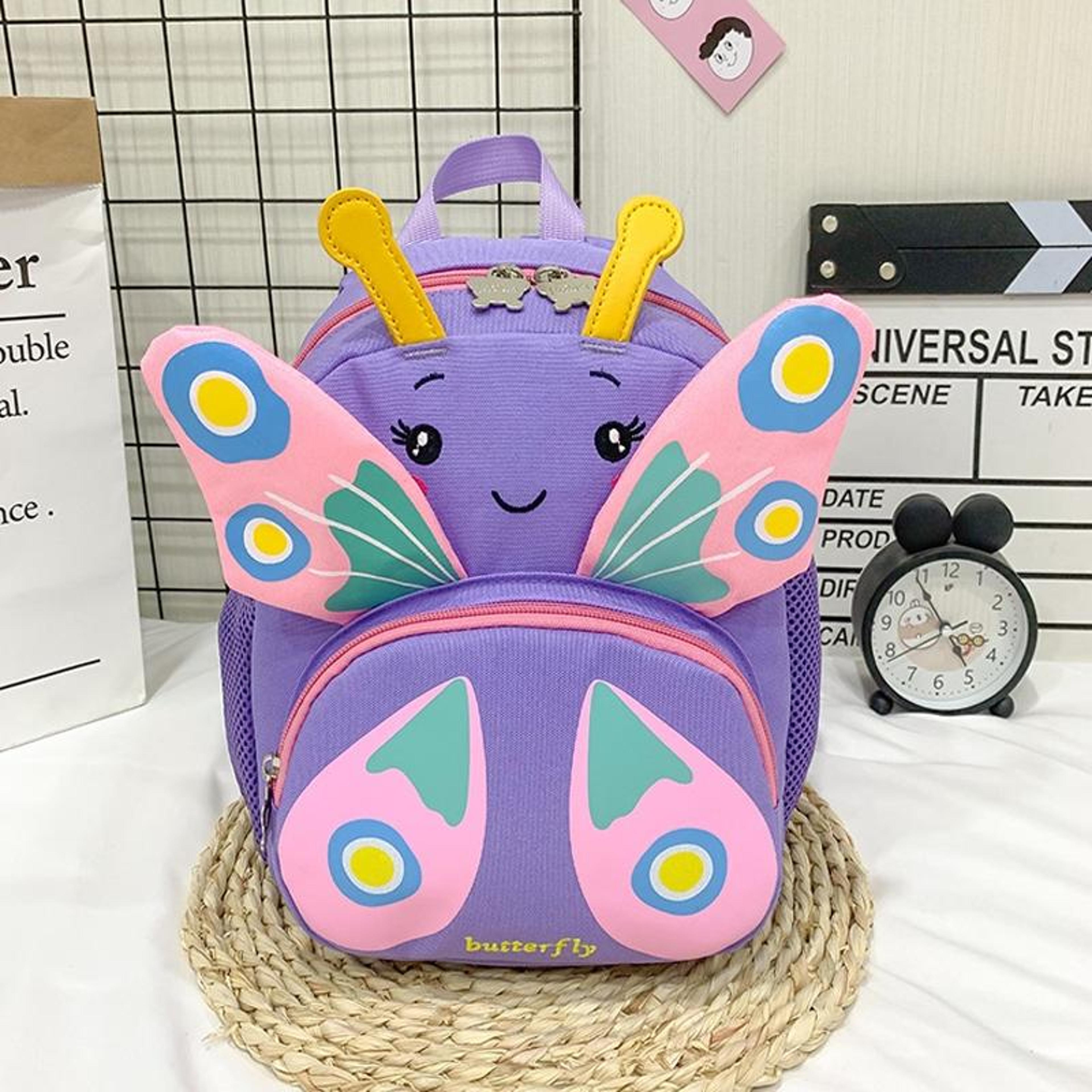 kids butterfly backpack for girls with adjustable straps and 3d design