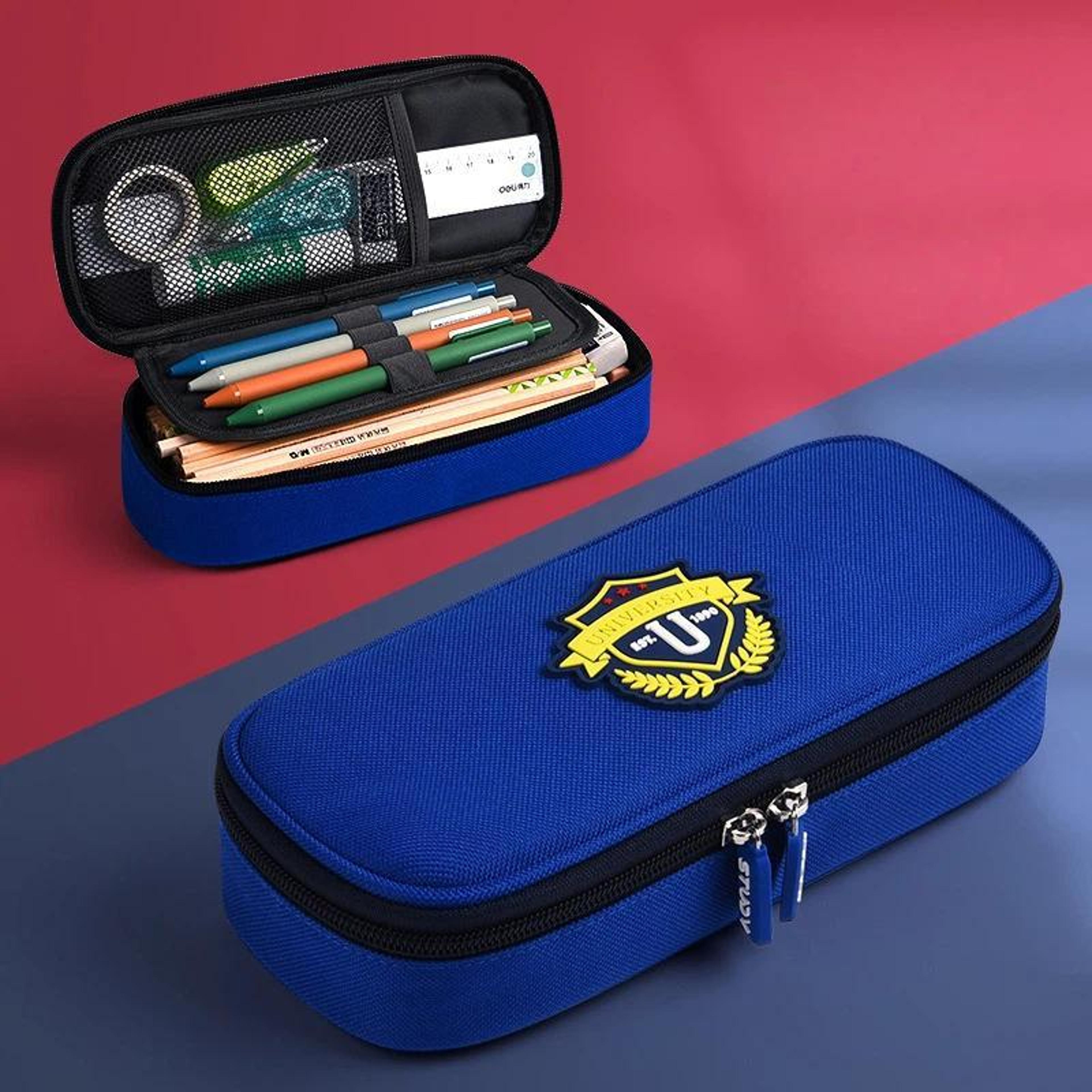 compartment pencil case for students with large capacity and oxford cloth