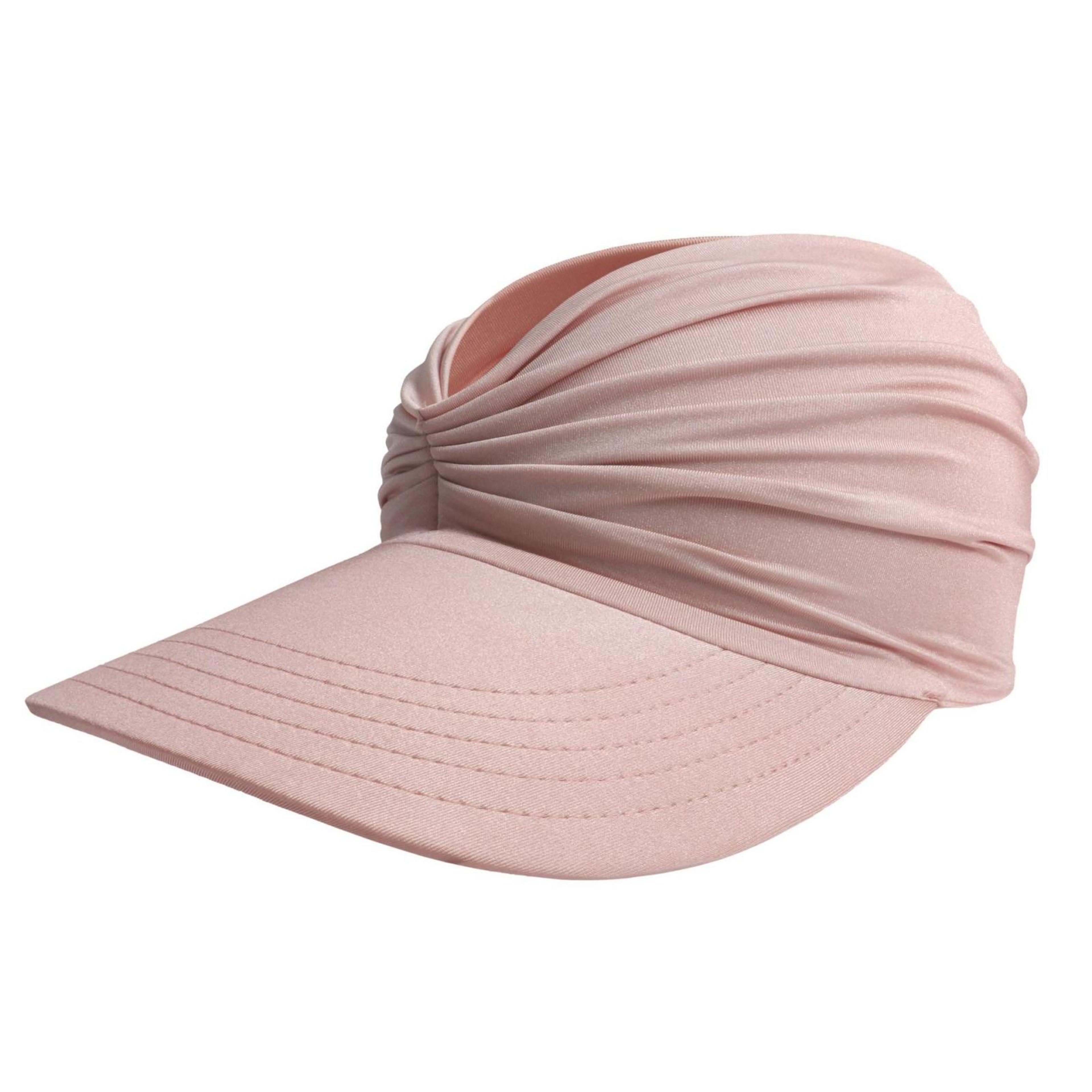 womens wide brim sun visor hat with elastic band and open top