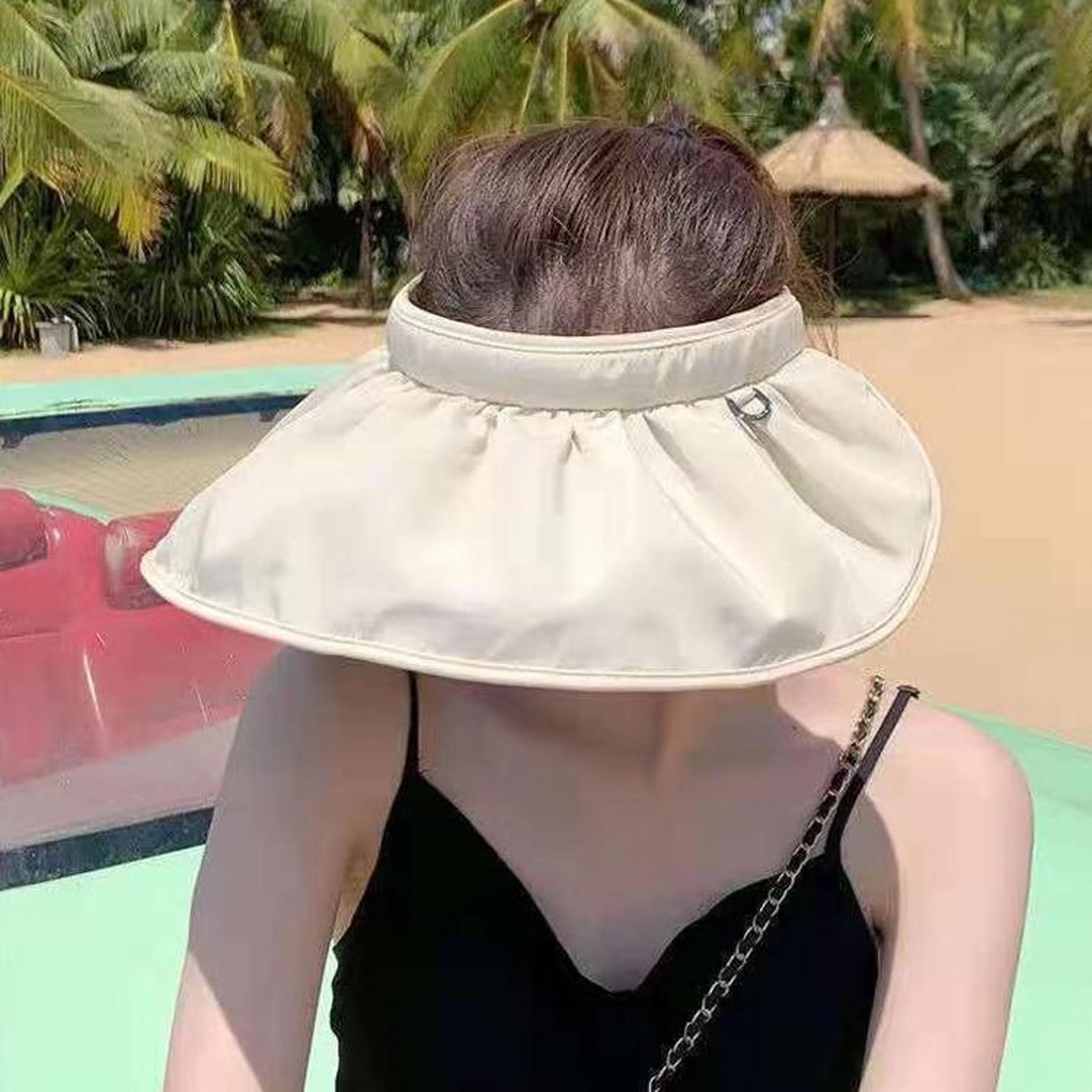 womens convertible sun visor hat and headband with flexible wire brim
