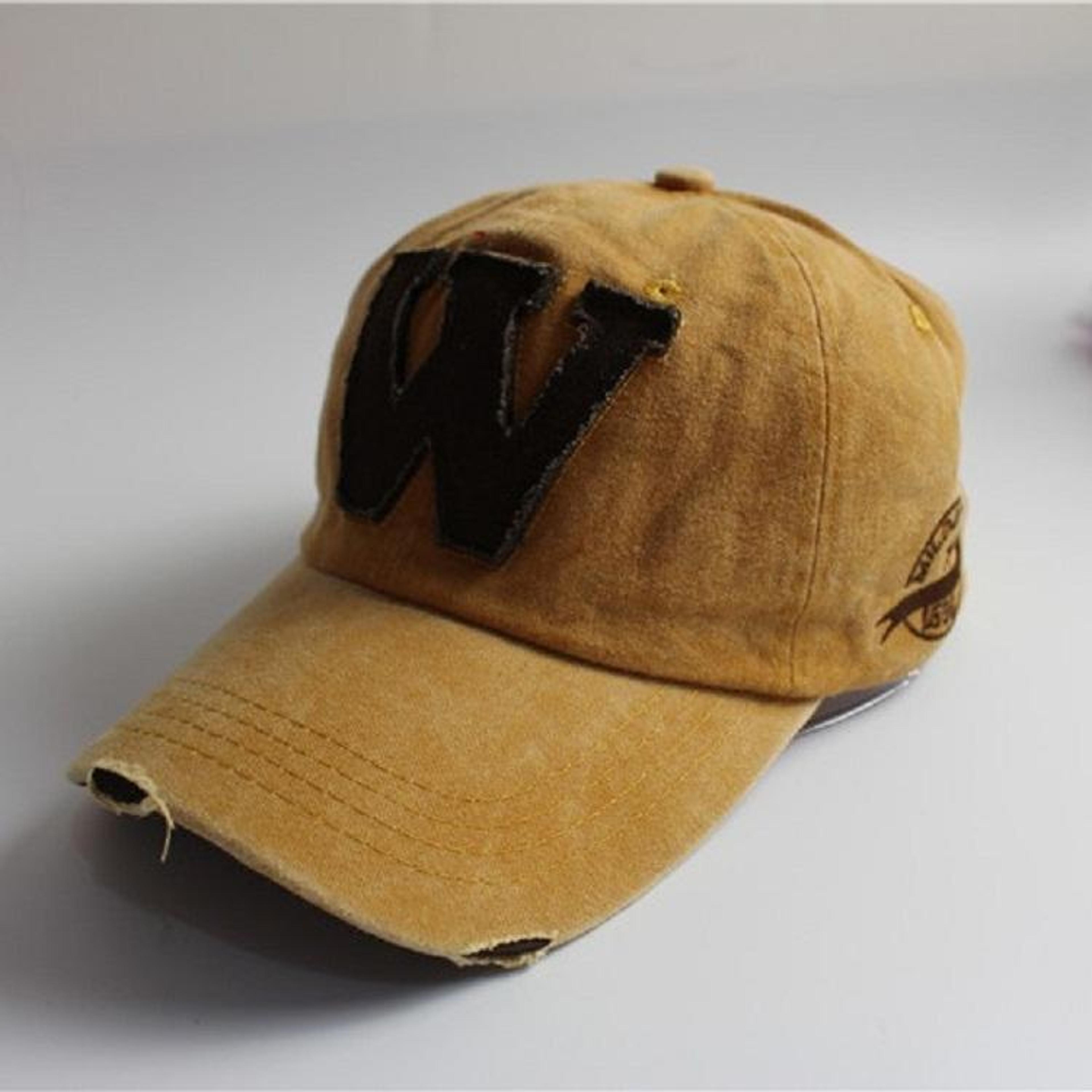 alphabet pattern canvas baseball cap with adjustable strap
