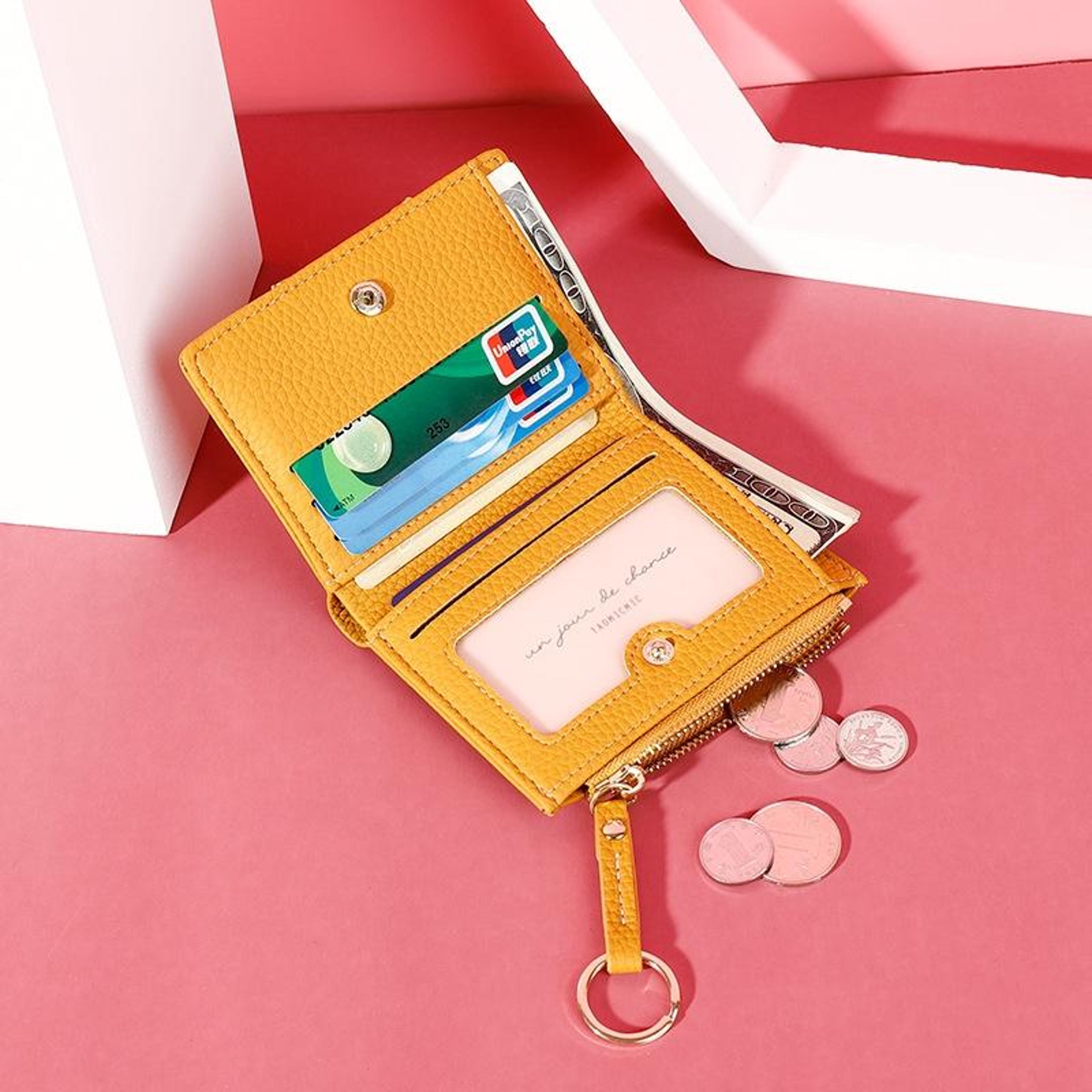 Multi Card Keychain Coin Purse And Compact Womens Wallet 4