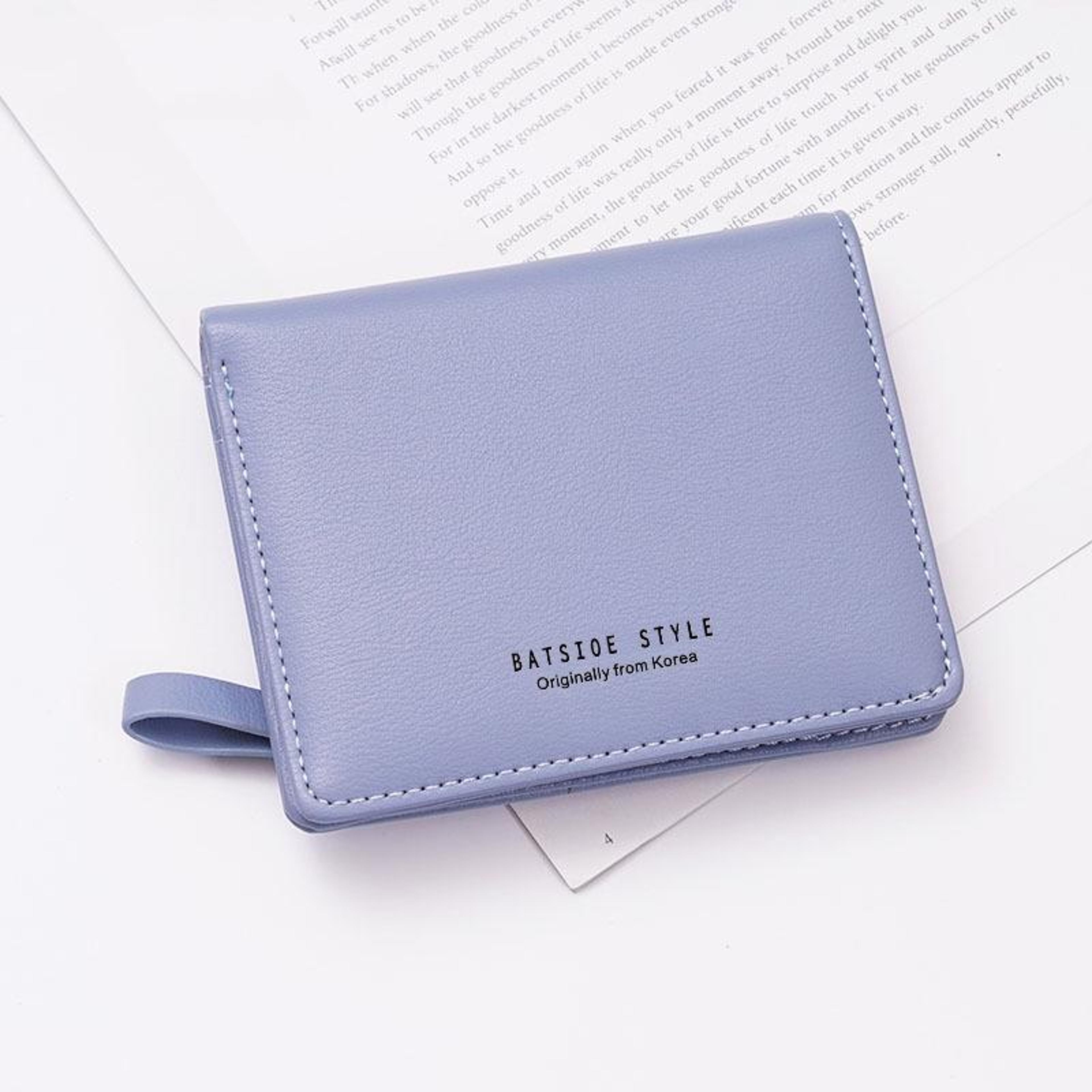 small bifold wallet for women with multiple card slots and zipper pocket