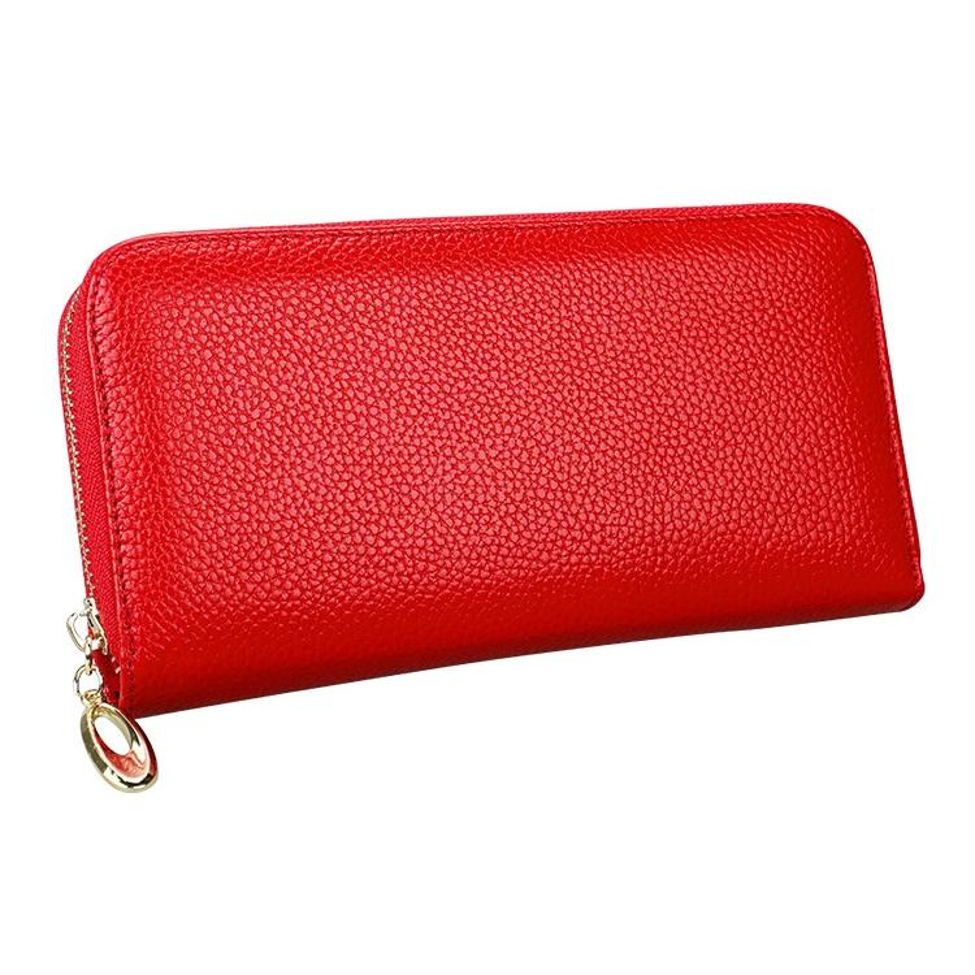 womens wallet purse with card slots and litchi texture
