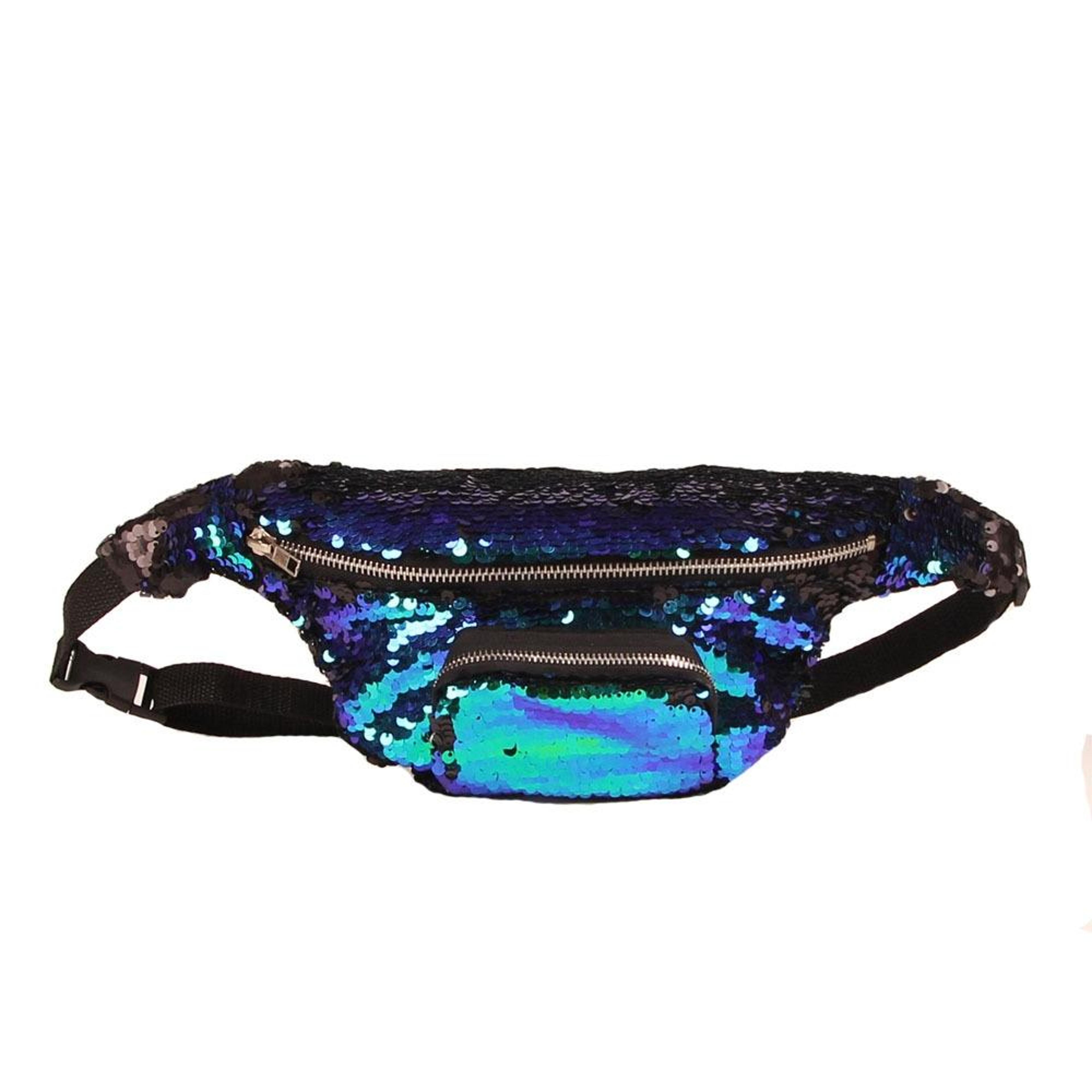 reversible sequin waist bag mermaid fanny pack for travel and everyday essentials