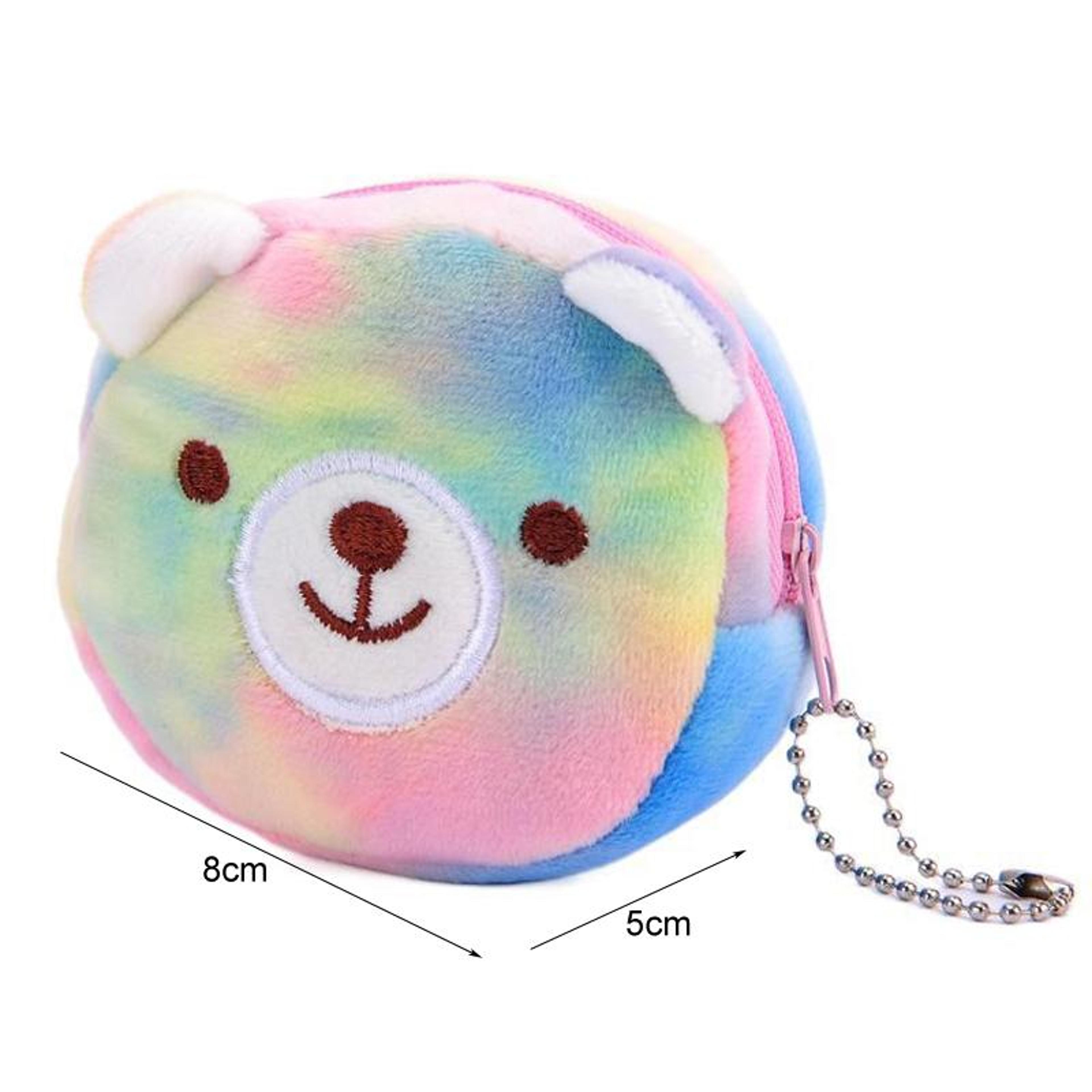 Mini Round Plush Coin Purse With Zipper For Lipstick Keys And Small Accessories 1