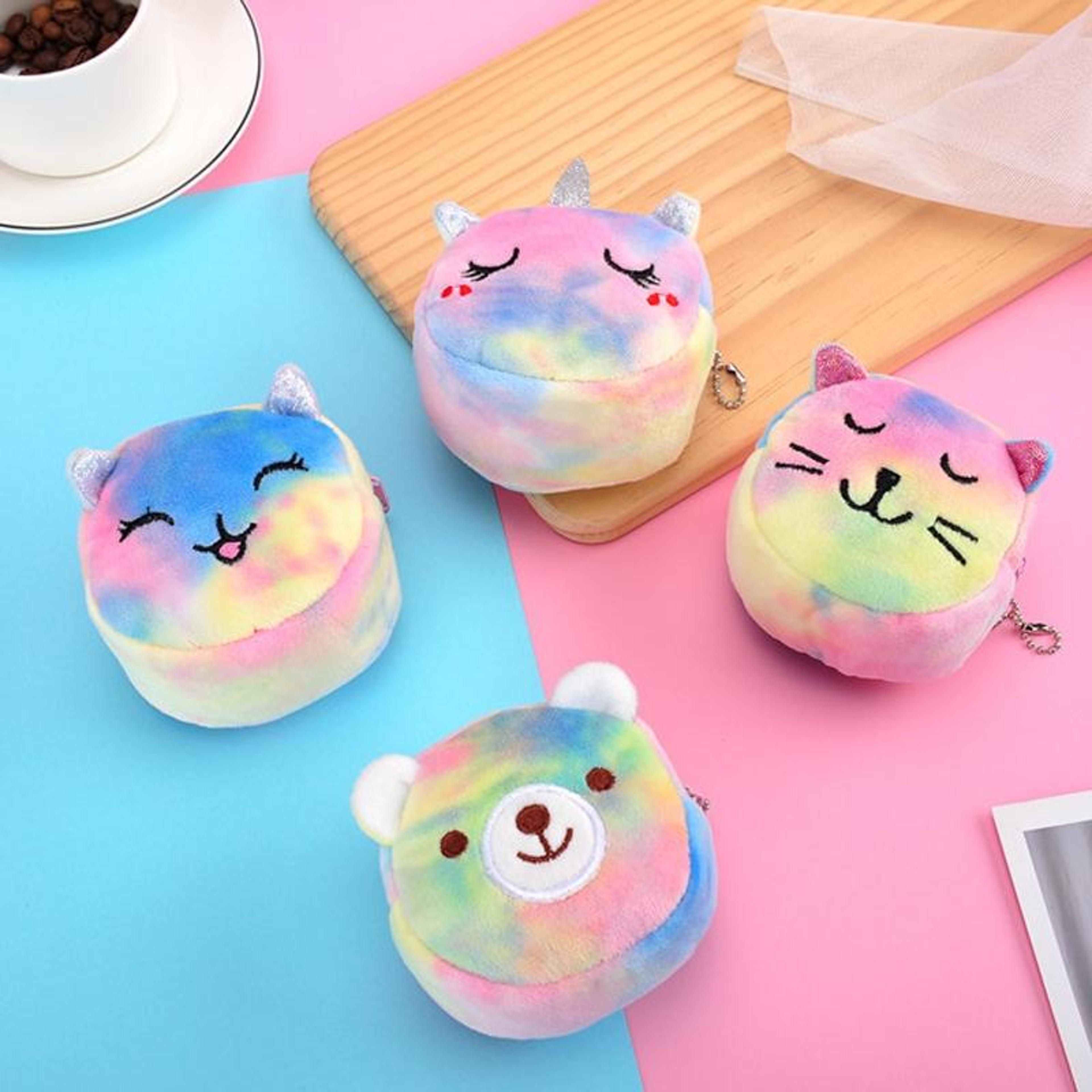Mini Round Plush Coin Purse With Zipper For Lipstick Keys And Small Accessories 4