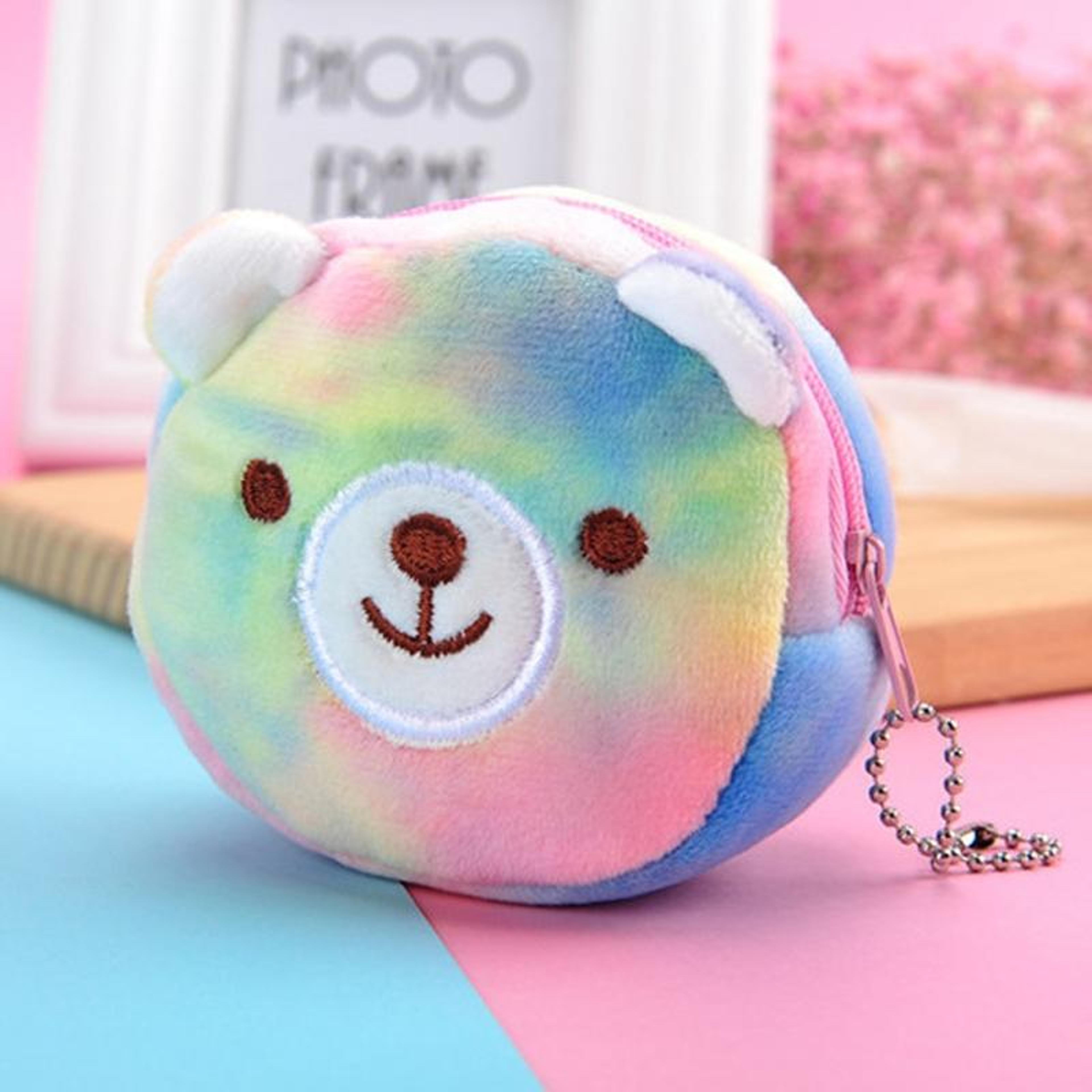 Mini Round Plush Coin Purse With Zipper For Lipstick Keys And Small Accessories 2