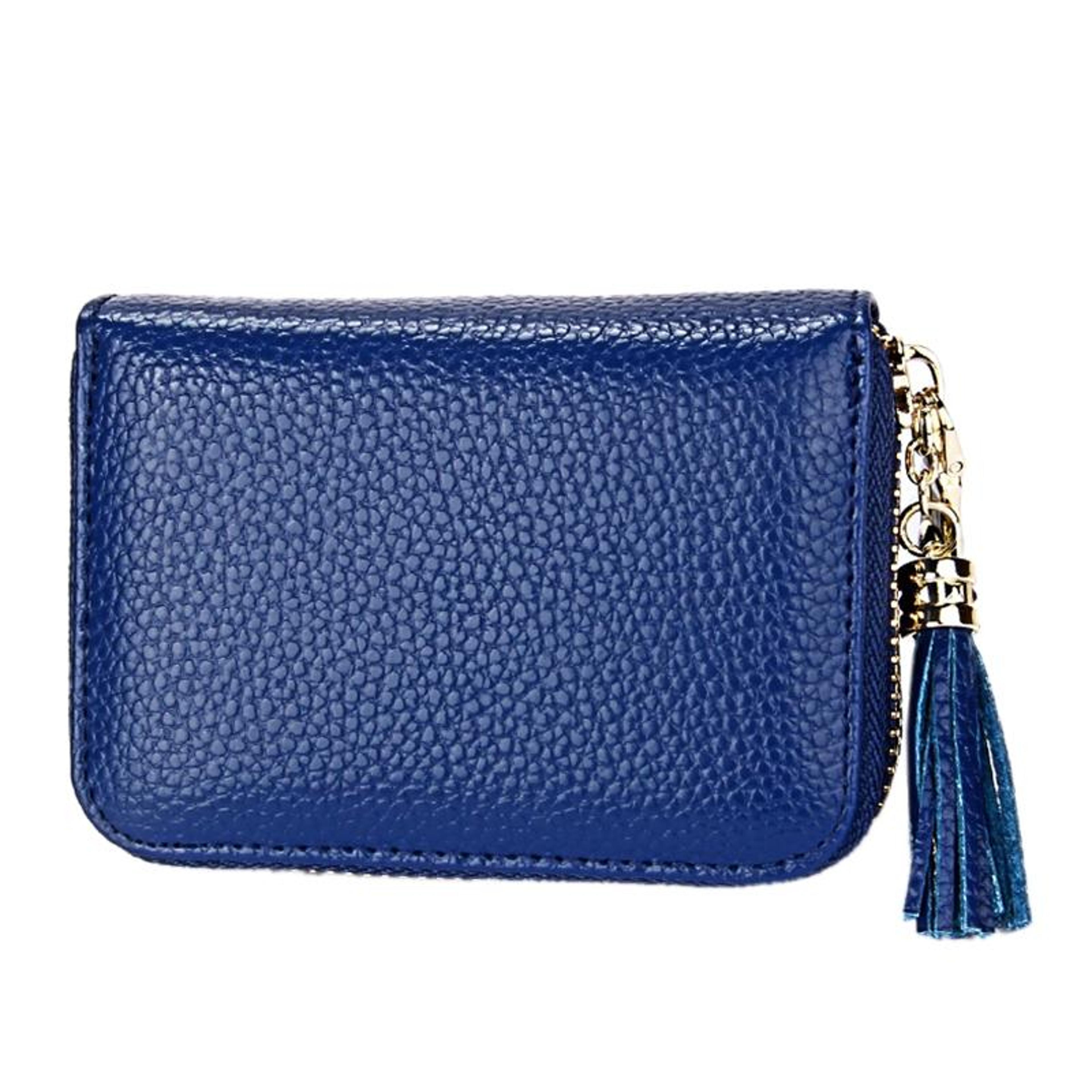 womens genuine cowhide leather rfid blocking wallet with 15 card slots