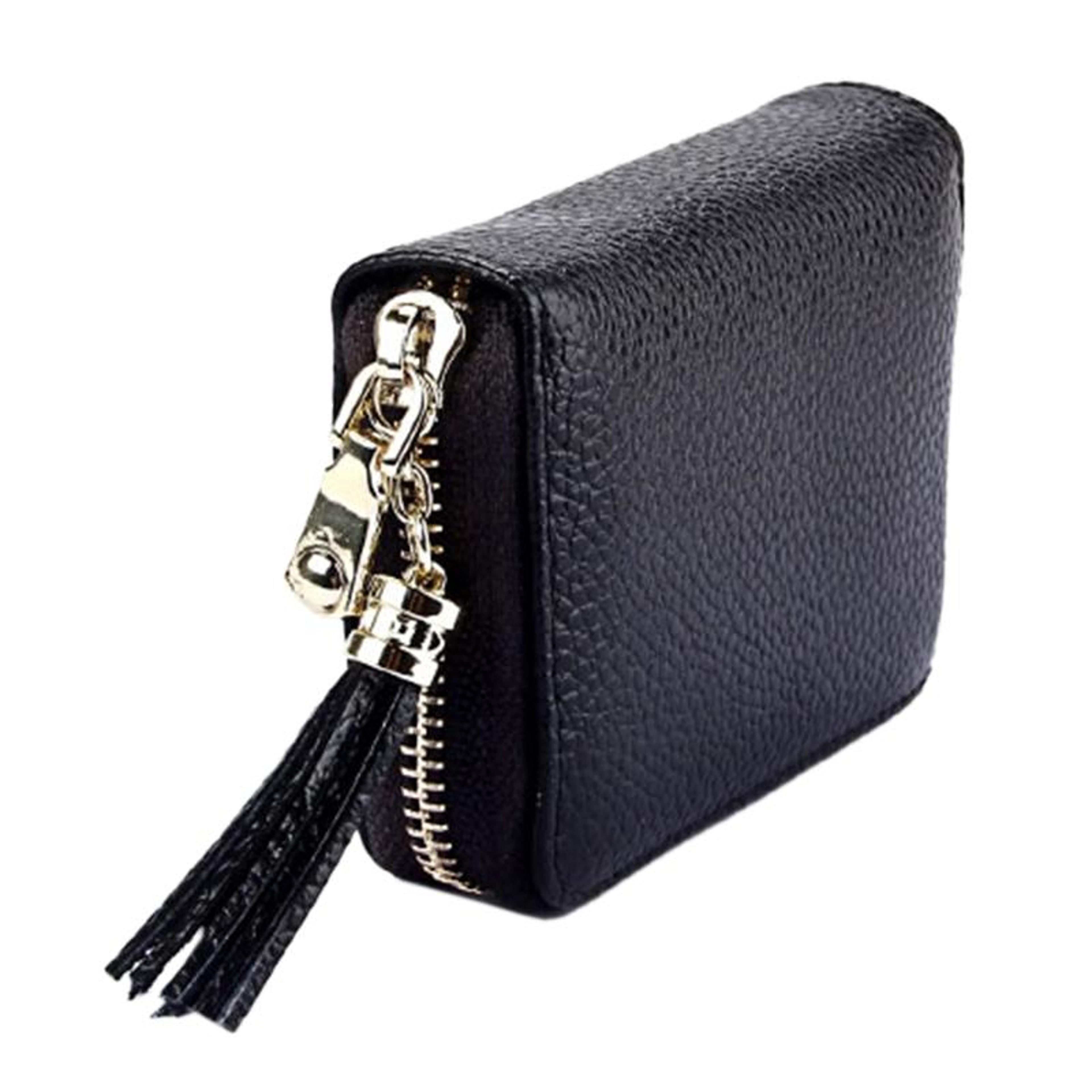 Womens Genuine Cowhide Leather RFID Blocking Wallet With 15 Card Slots 2