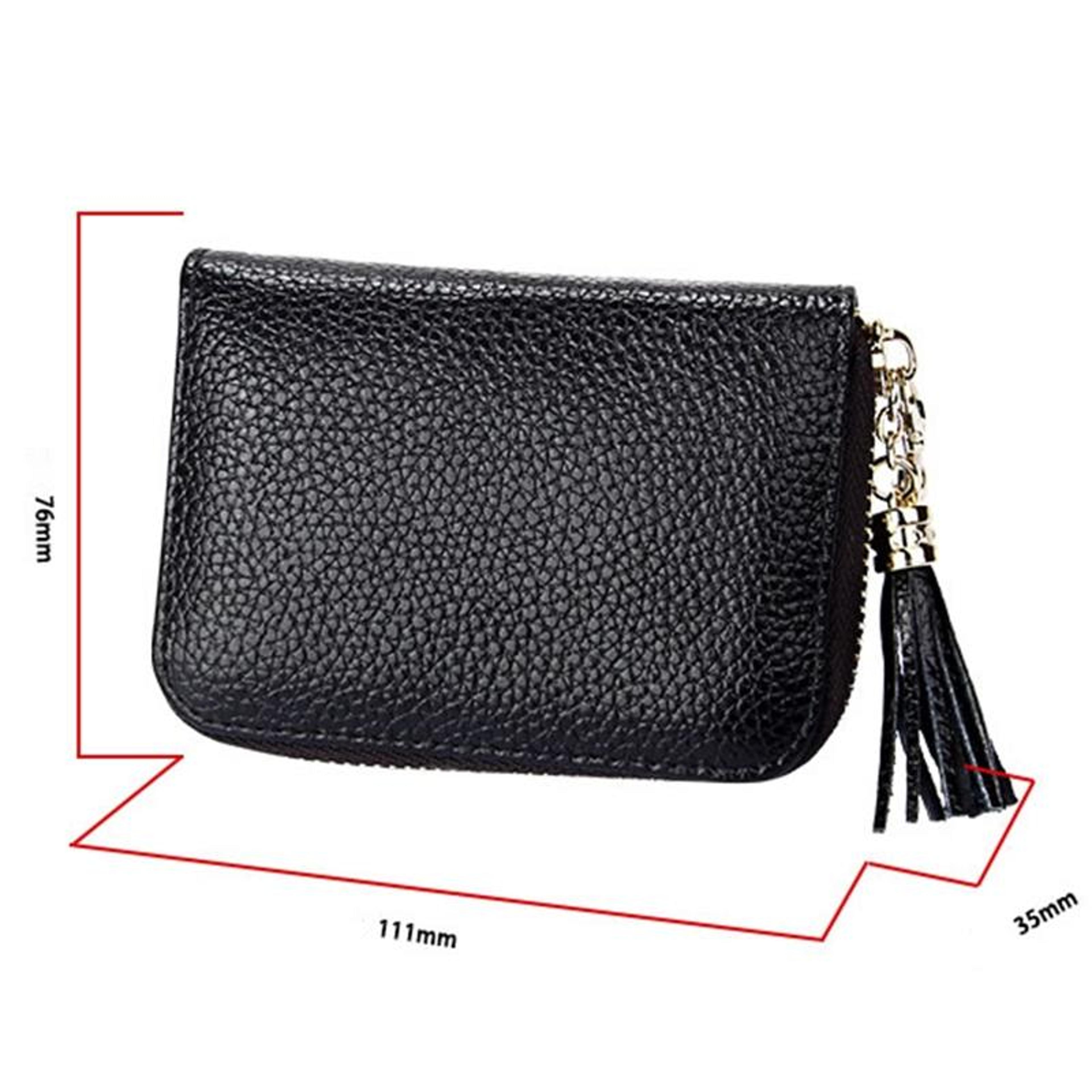 Womens Genuine Cowhide Leather RFID Blocking Wallet With 15 Card Slots 7