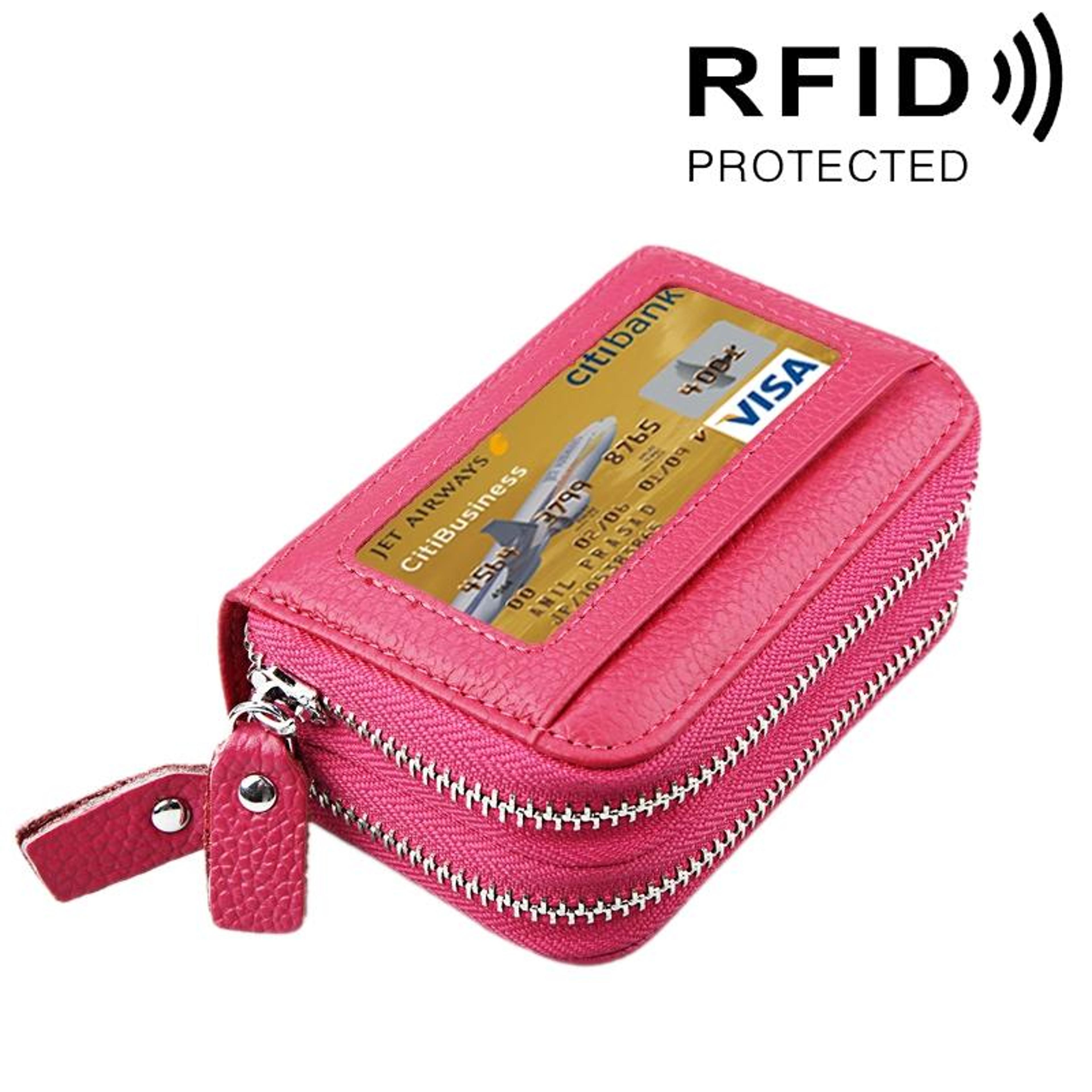 Genuine Cowhide Leather RFID Blocking Wallet With 11 Card Slots And Coin Pocket 9