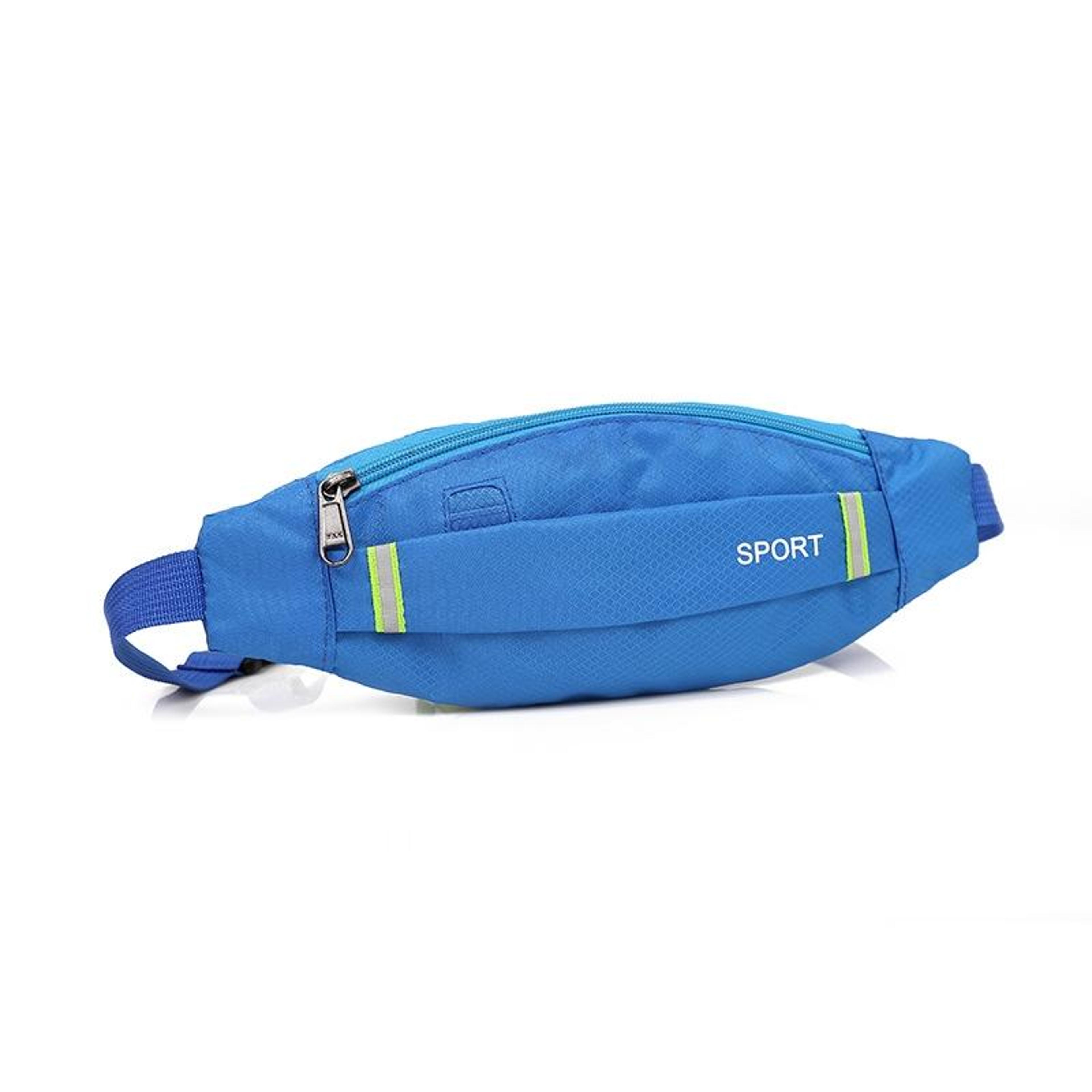 running waist bag with adjustable strap and zipper closure for men and women