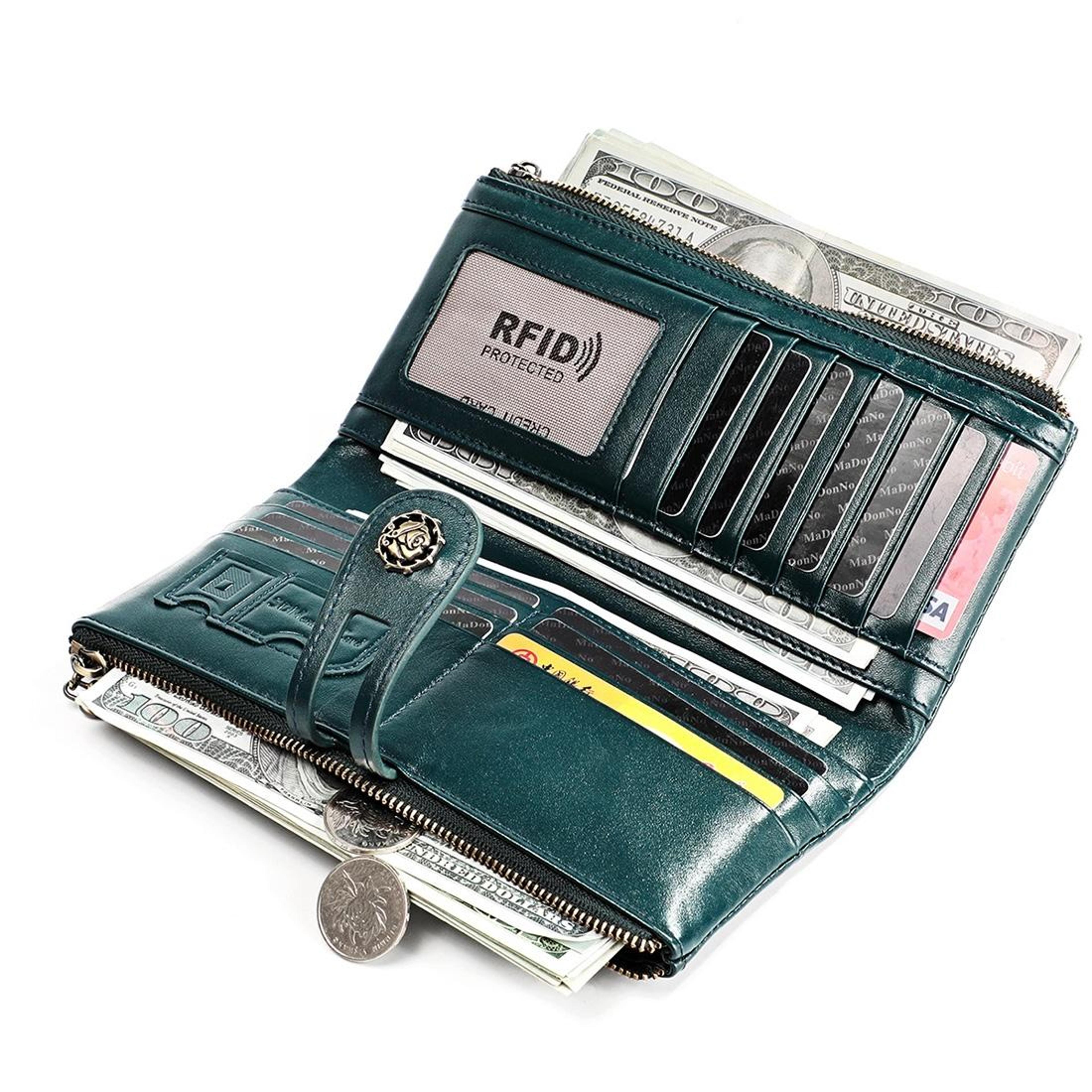 Womens RFID Retro Leather Wallet With Large Capacity And Card Holder 2