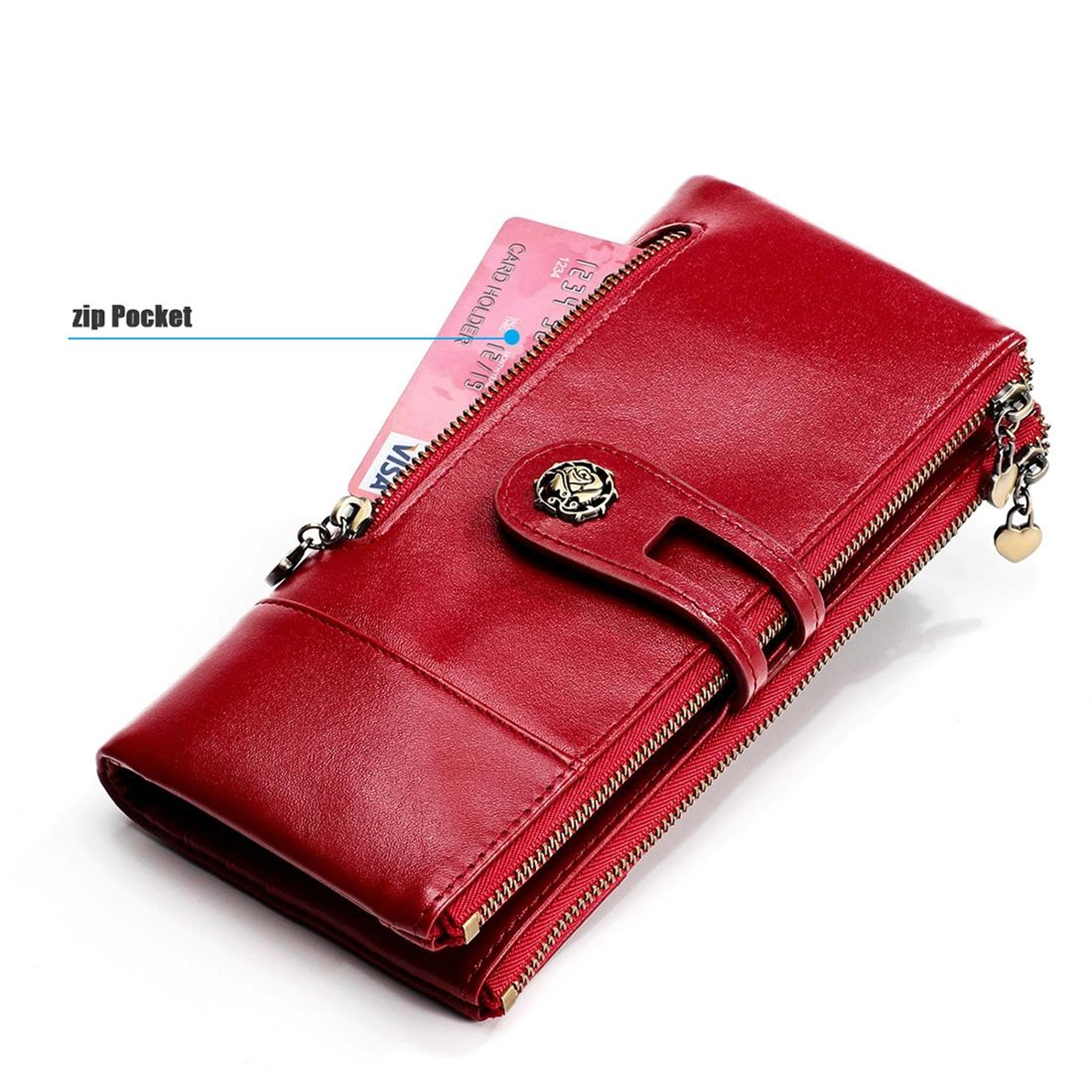 Womens RFID Retro Leather Wallet With Large Capacity And Card Holder 4