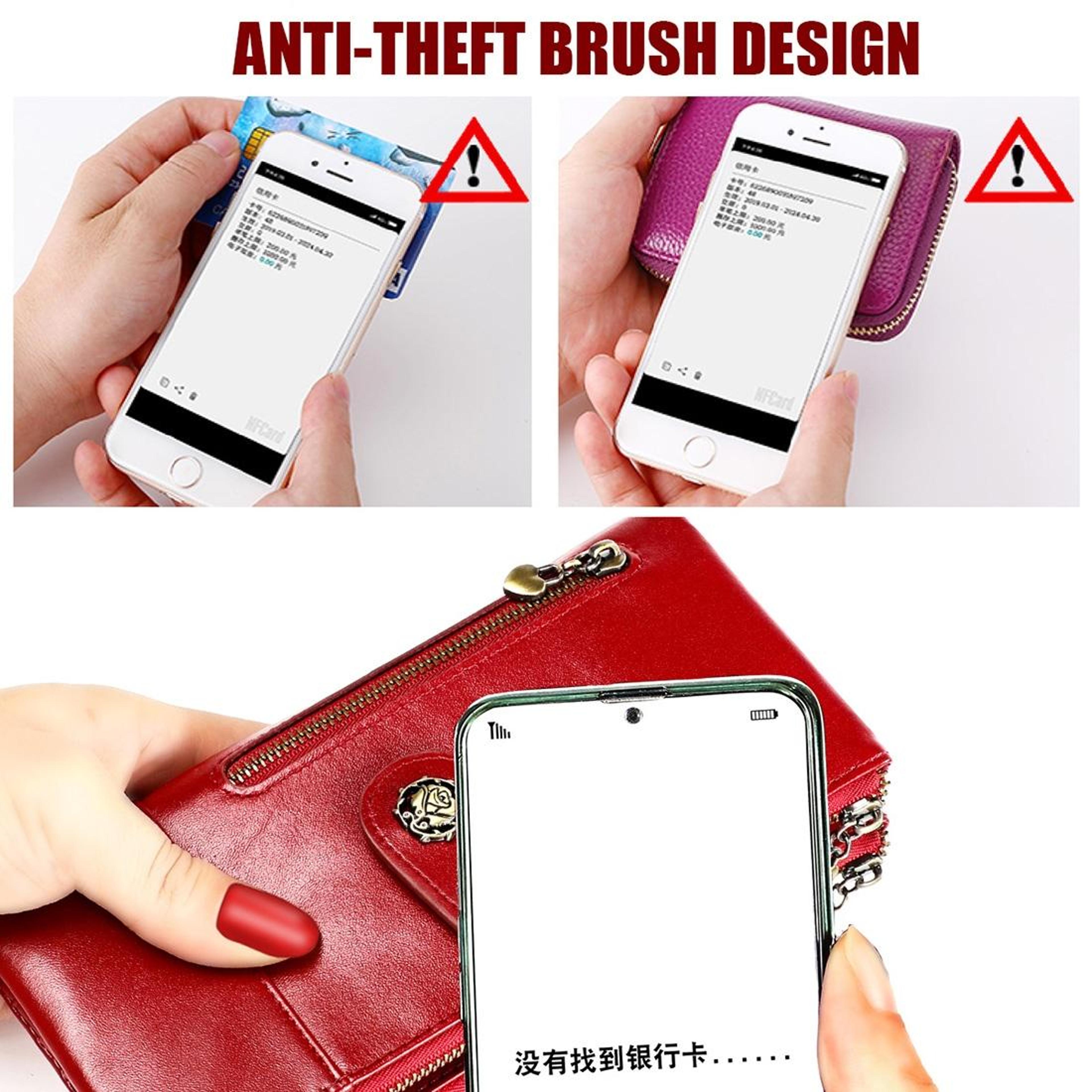 Womens RFID Retro Leather Wallet With Large Capacity And Card Holder 7
