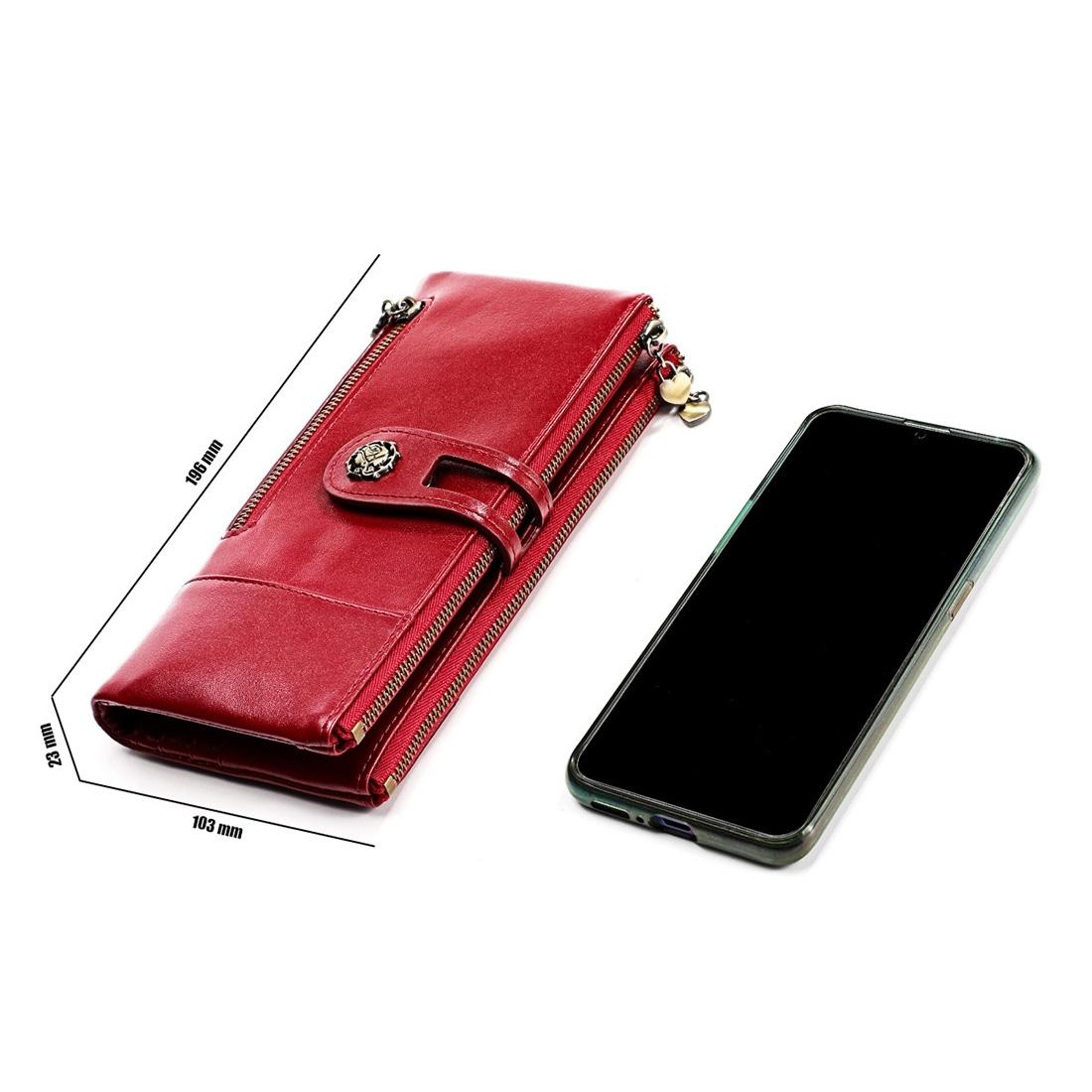 Womens RFID Retro Leather Wallet With Large Capacity And Card Holder 8