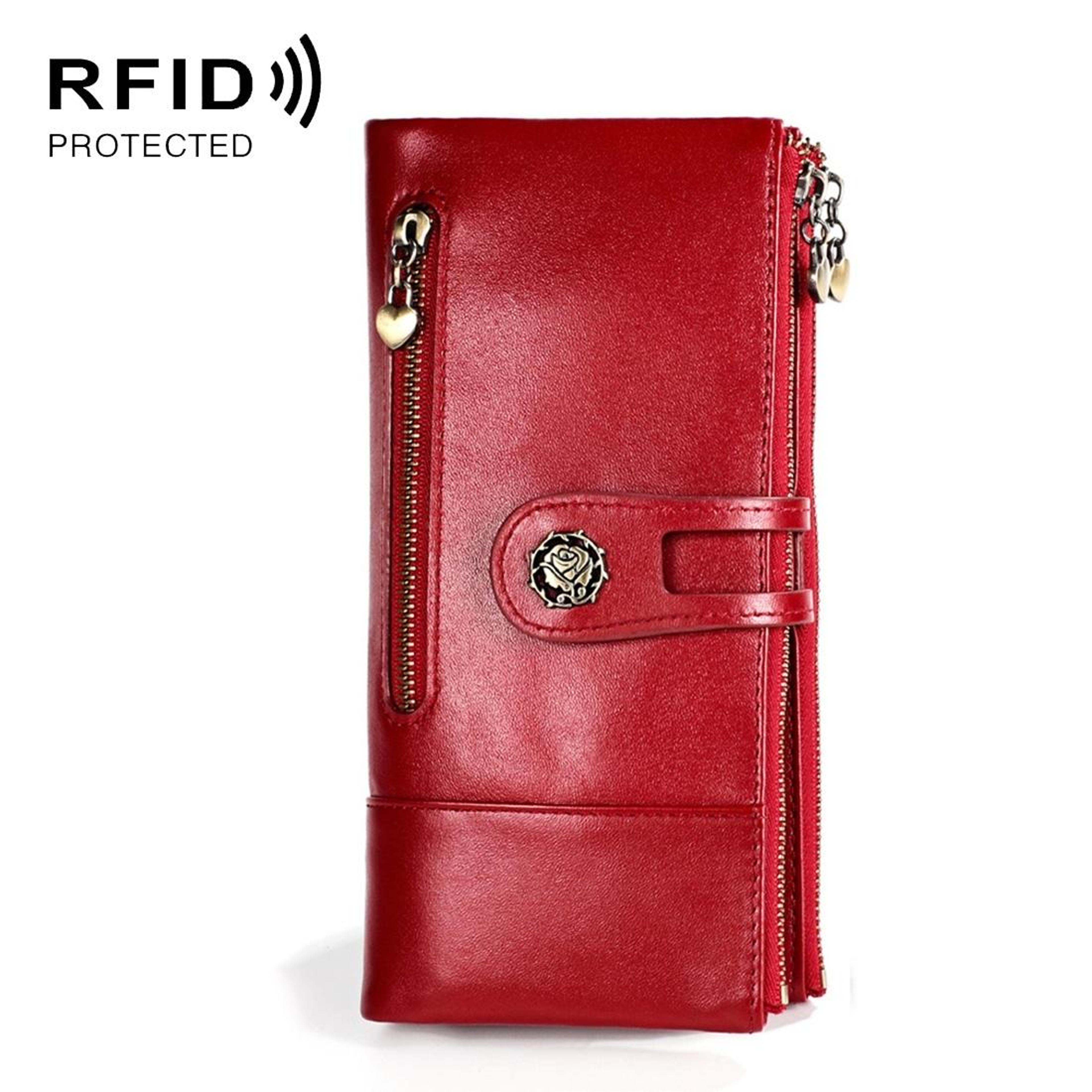 Womens RFID Retro Leather Wallet With Large Capacity And Card Holder 10