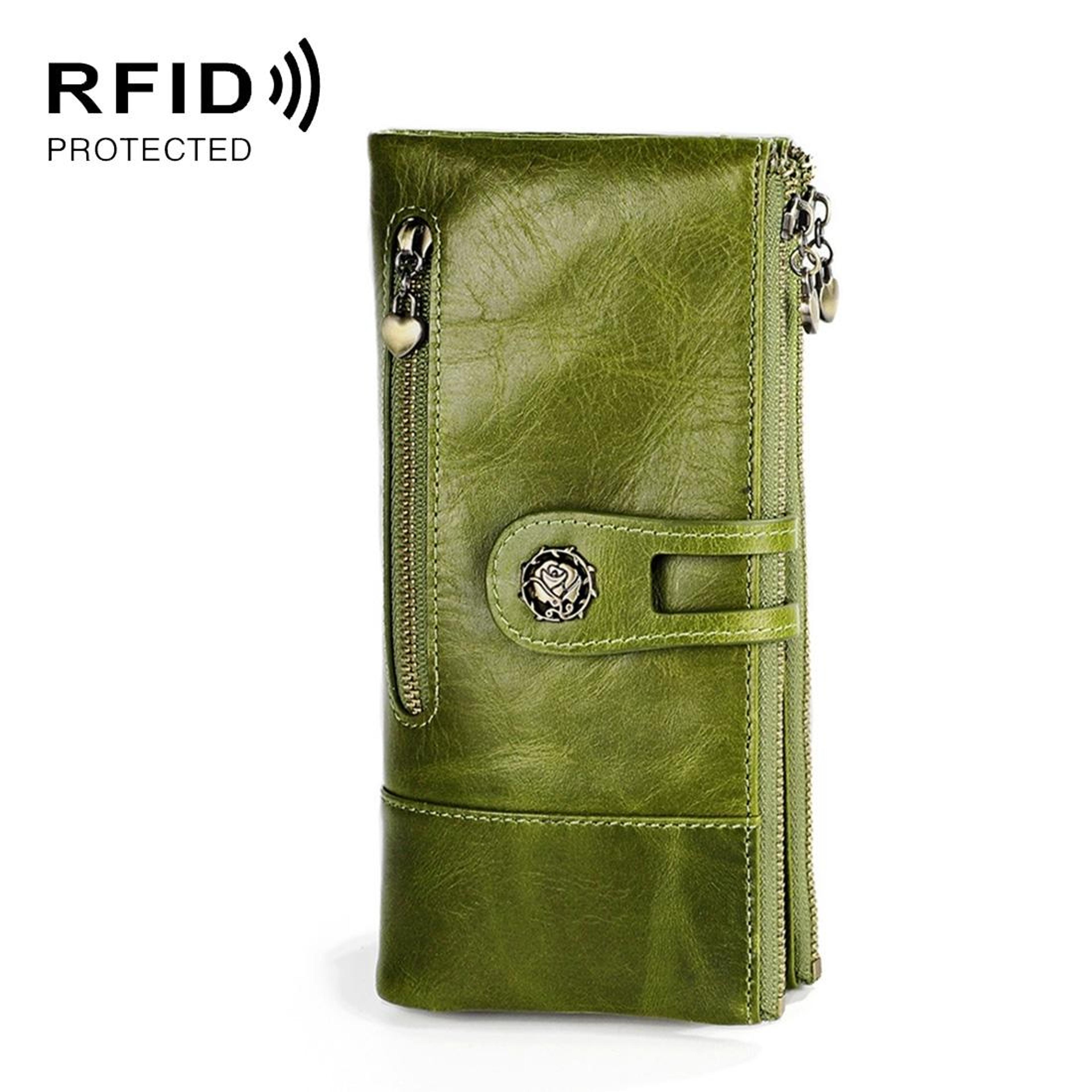 Womens RFID Retro Leather Wallet With Large Capacity And Card Holder 11