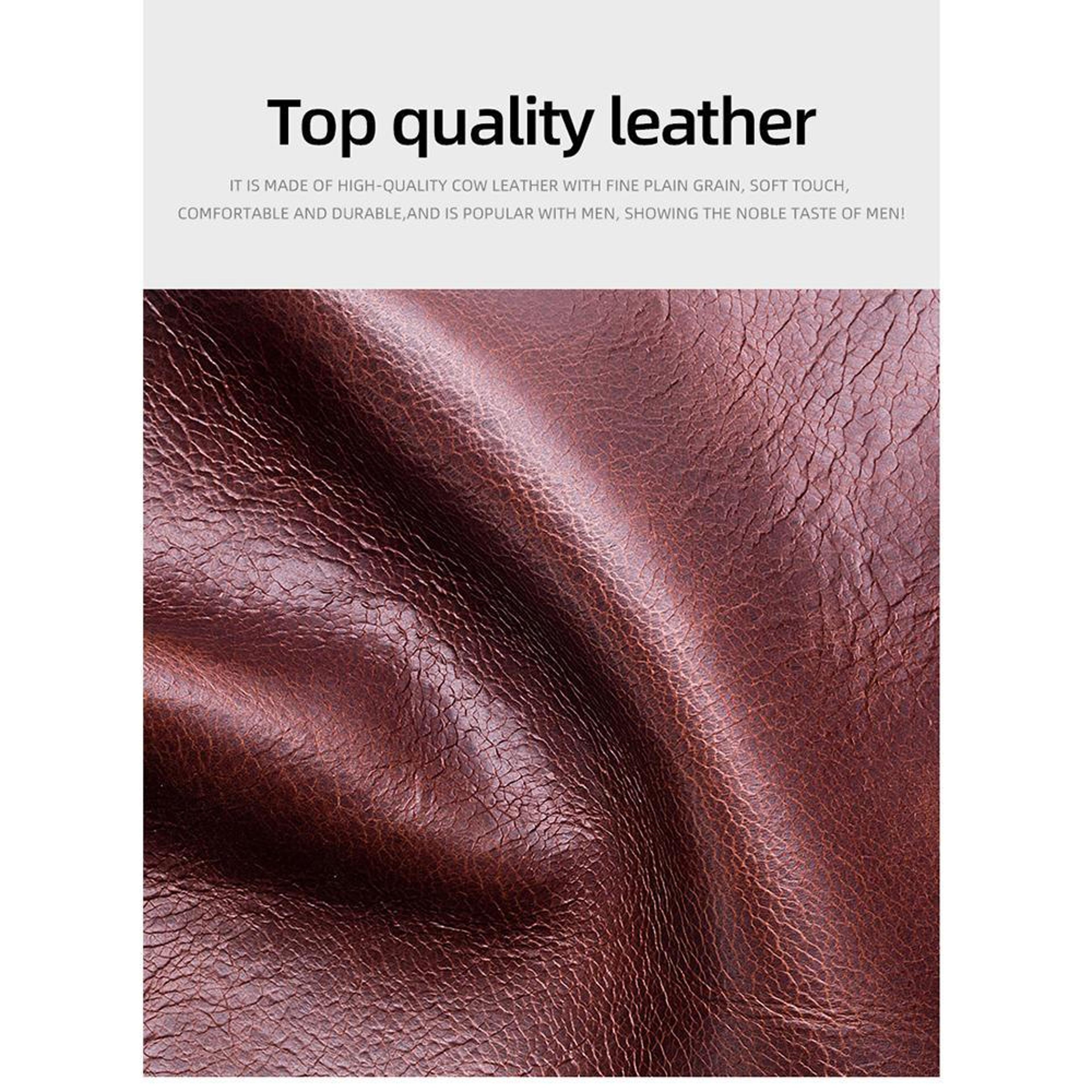 RFID Blocking Cowhide Leather Wallet With Multiple Card Slots 2