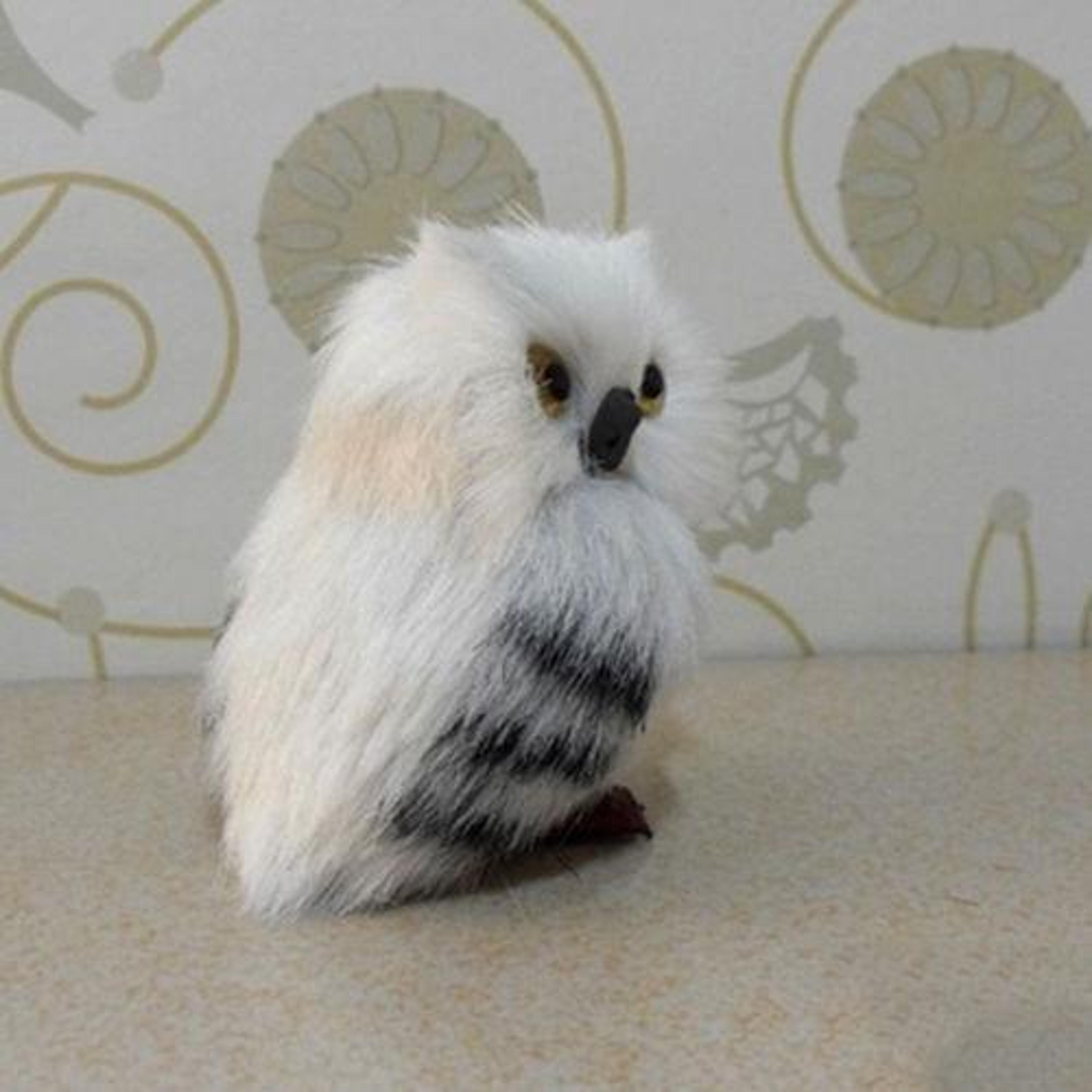 Artificial Fur Owl Christmas Decoration For Home And Car Holiday Decor 3