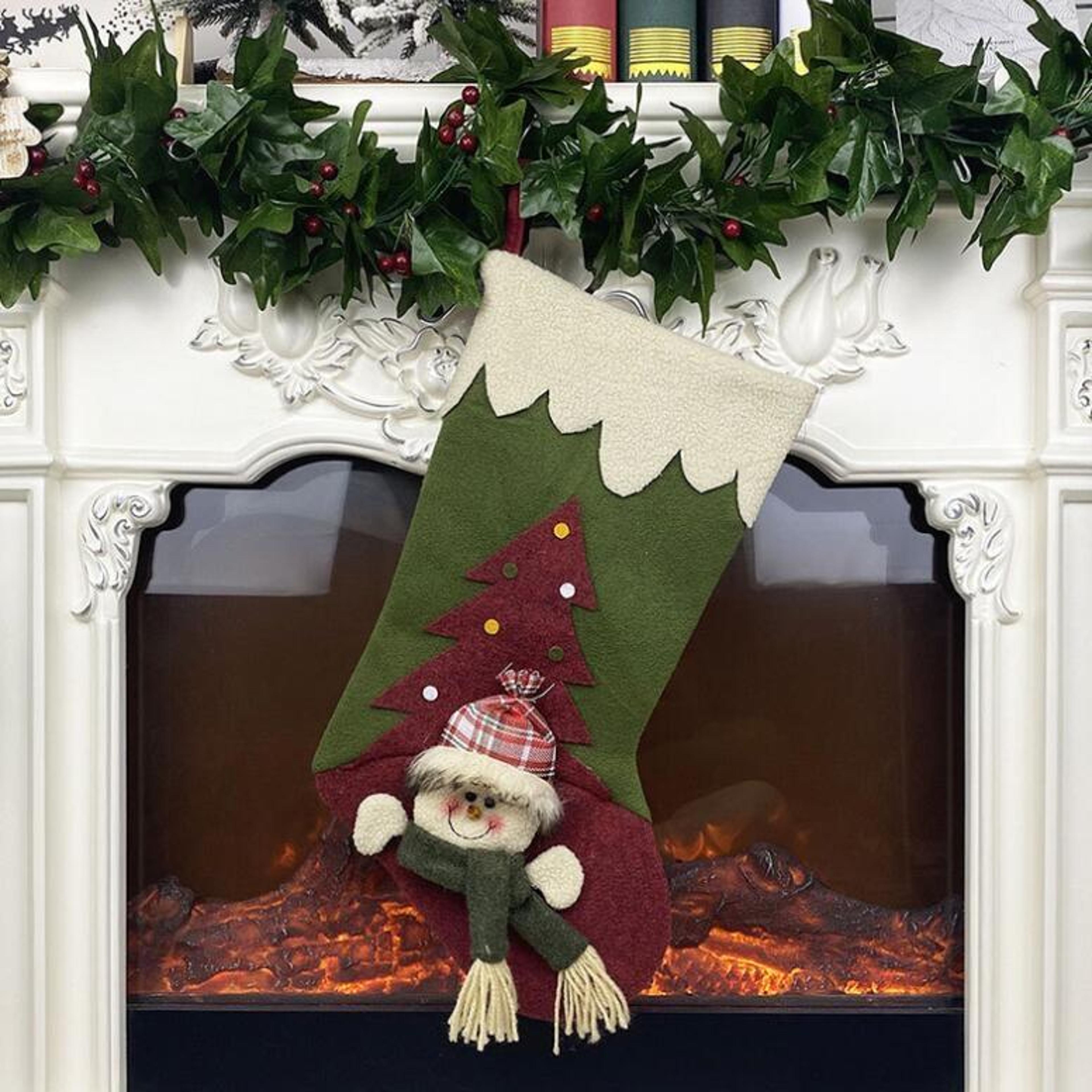 christmas stocking gift bag 18 inch plush christmas decoration