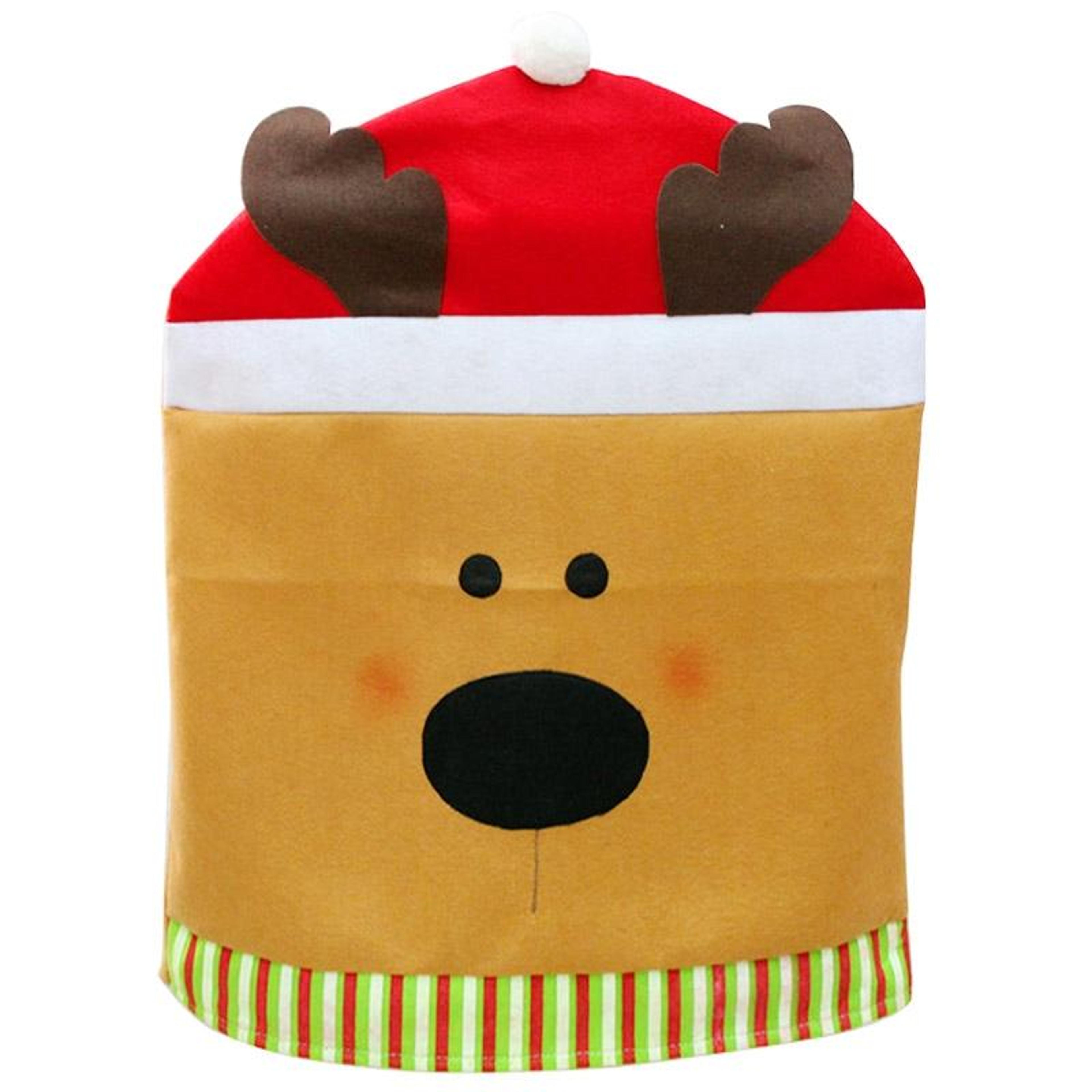 Red Hat Christmas Chair Cover For Festive Holiday Decorations 10