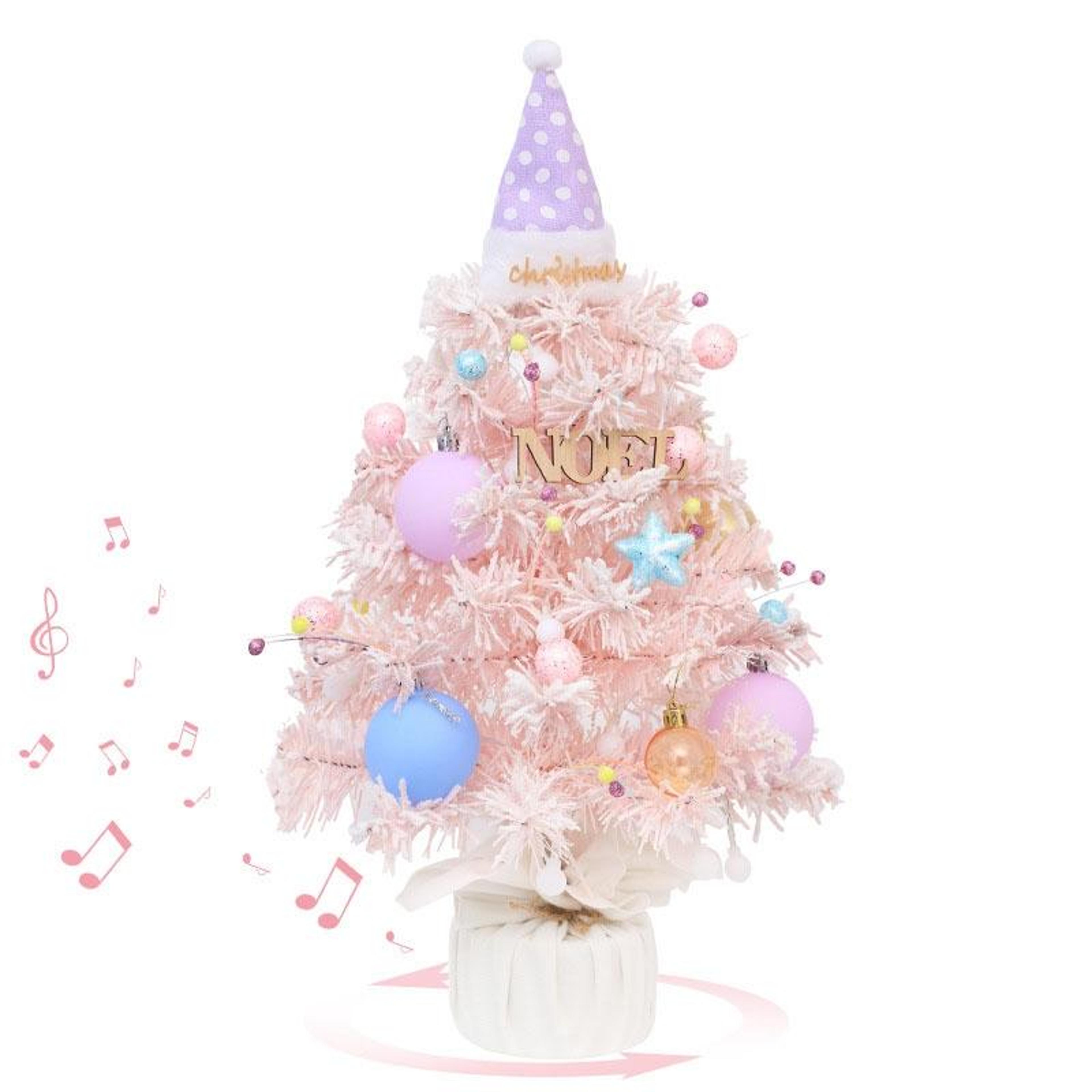 led rotating christmas tree music box desktop decoration